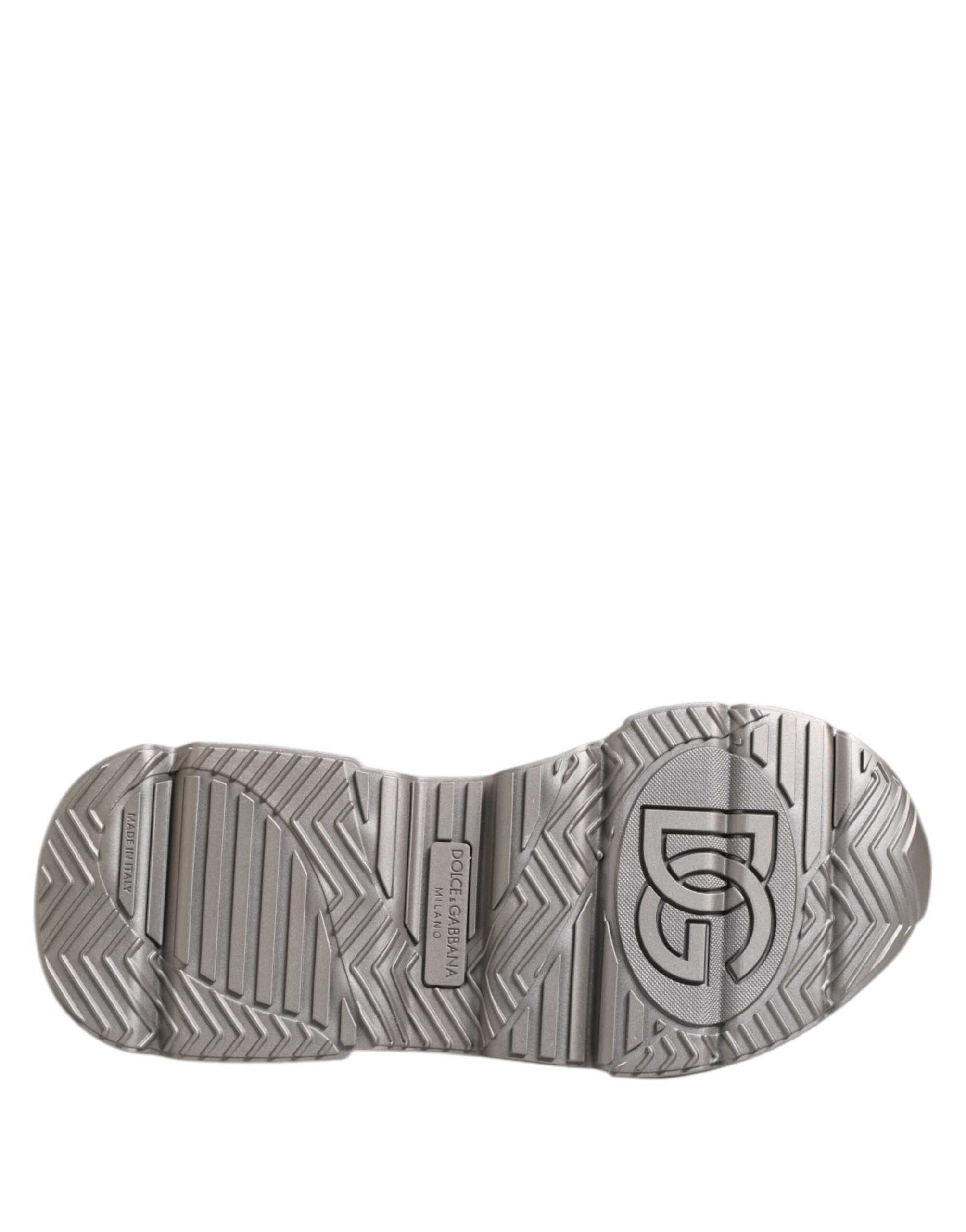 Silver DAYMASTER Leather Men Sneakers Shoes - ventzia