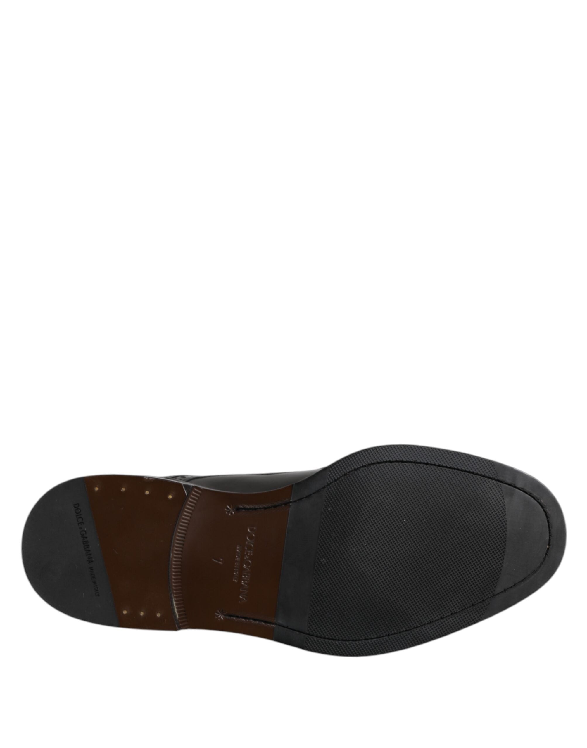Black Leather Derby Wingtip Formal Shoes - ventzia