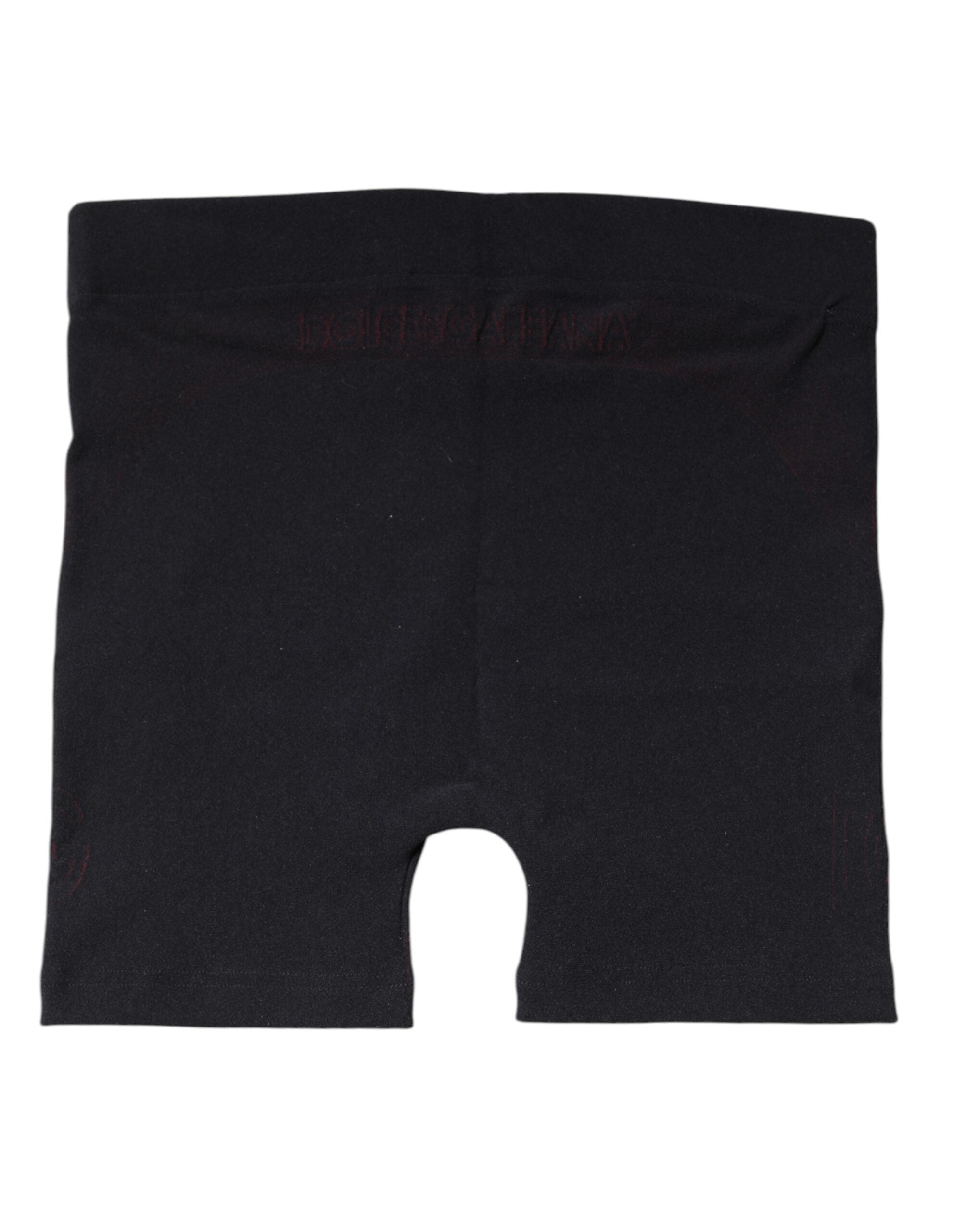 Black Nylon Stretch Boxer Shorts Underwear - ventzia