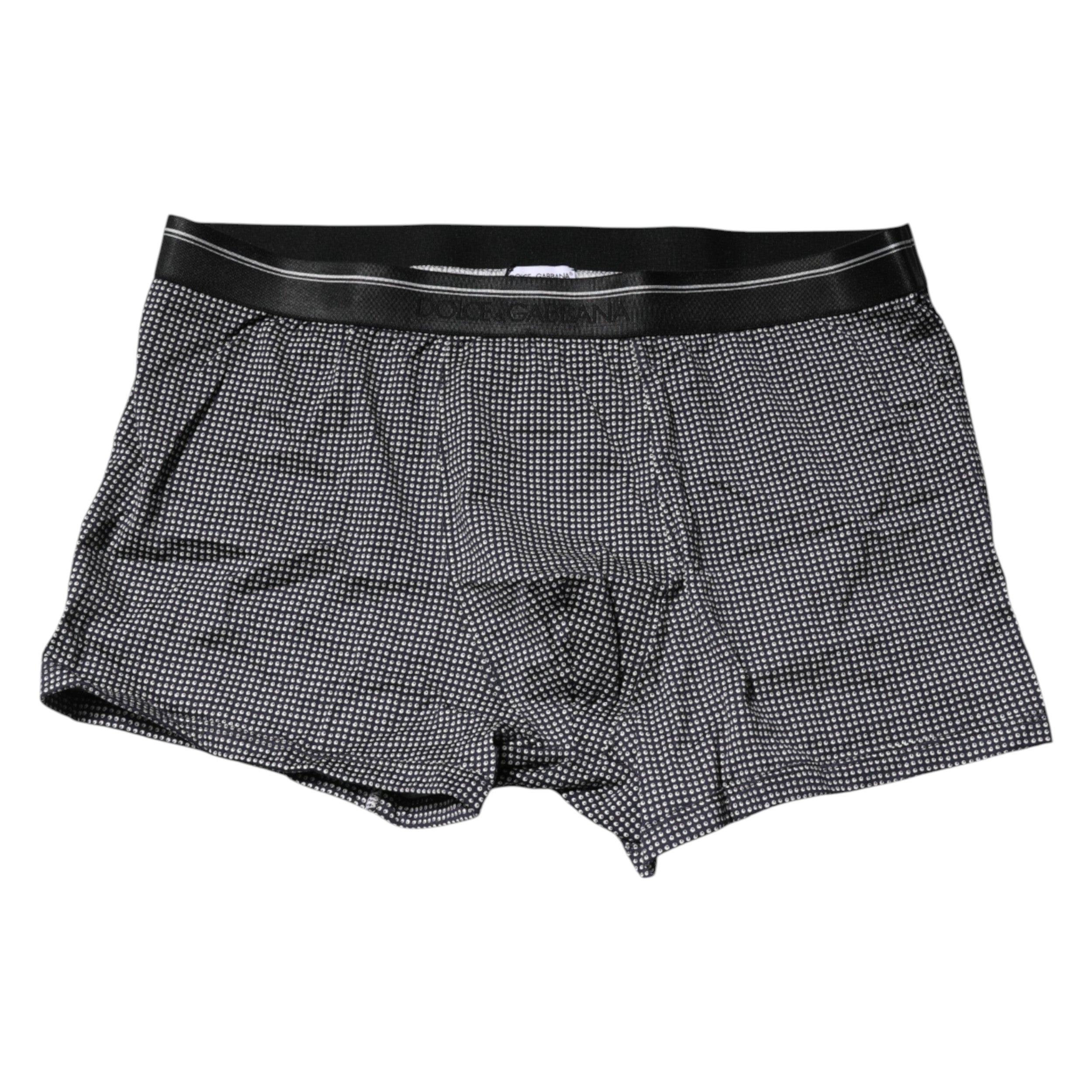 Gray Printed Cotton Boxer Short Underwear - ventzia
