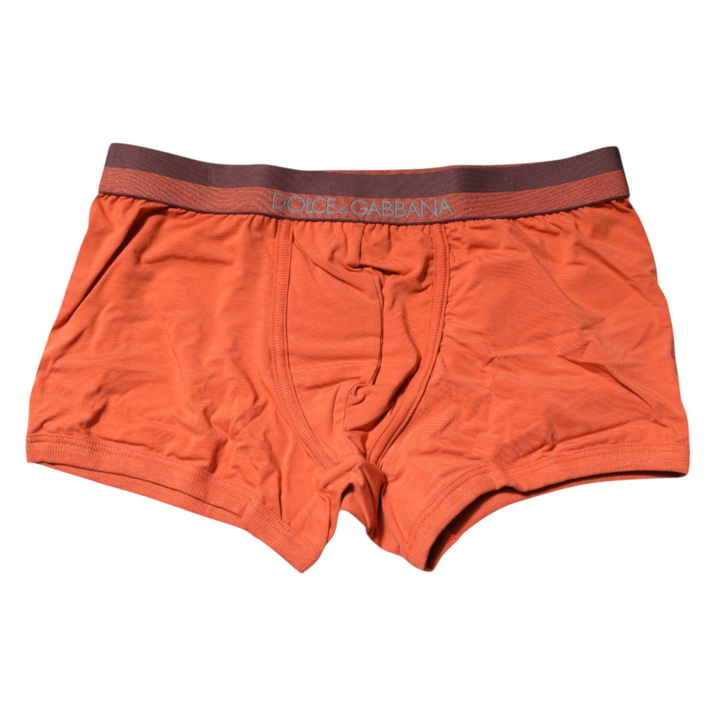 Orange Cotton Regular Boxer Brief Underwear - ventzia