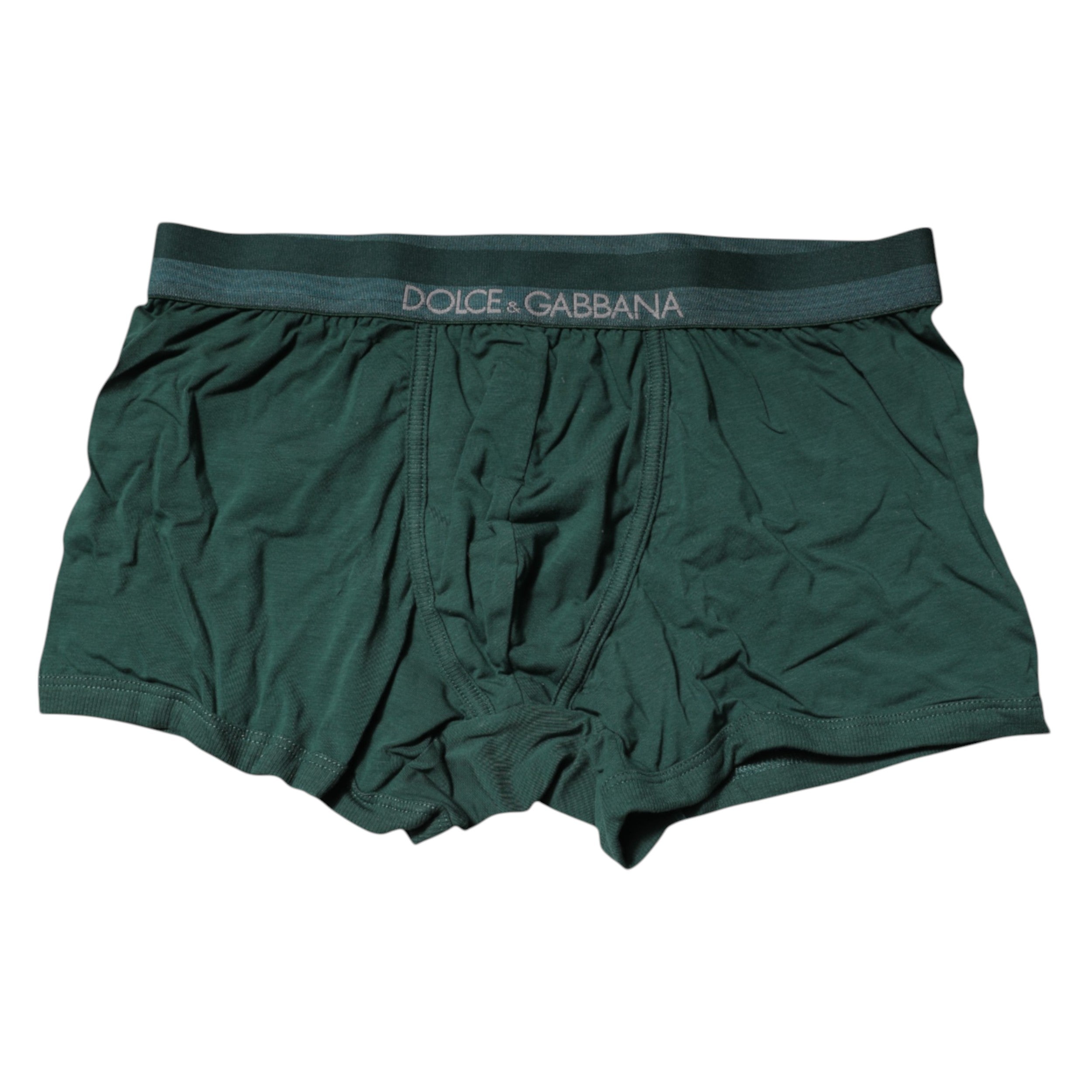 Green Cotton Regular Men Boxer Brief Underwear - ventzia