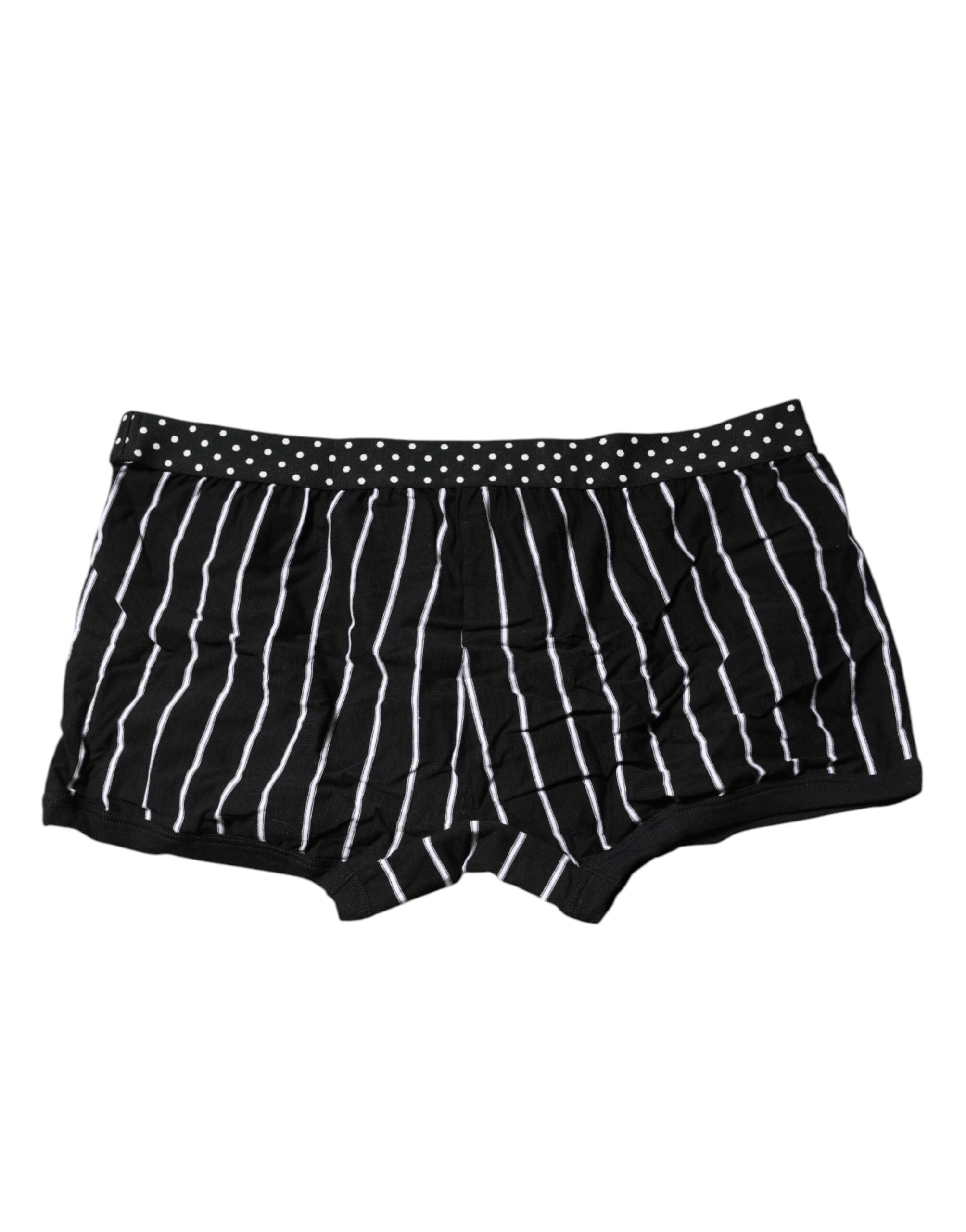 Black White Striped Regular Boxer Underwear - ventzia