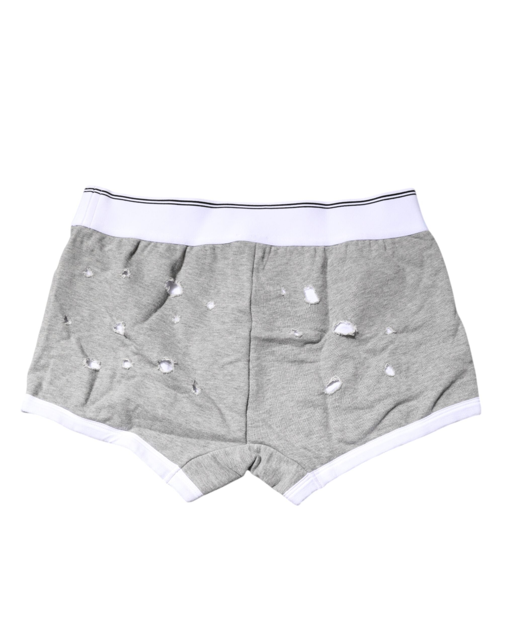 Gray Cotton Stretch Regular Boxer Underwear - ventzia