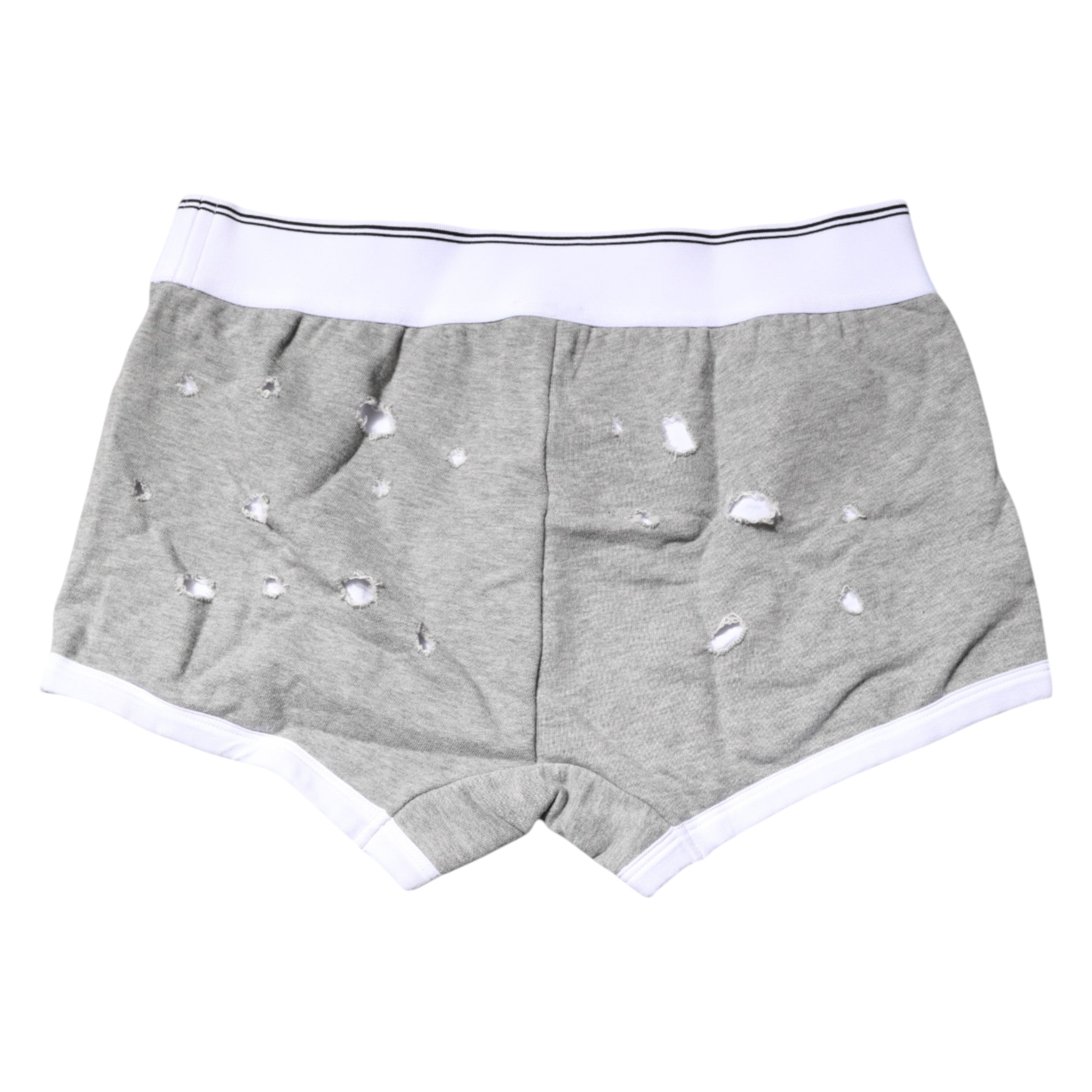 Gray Cotton Stretch Regular Boxer Underwear - ventzia