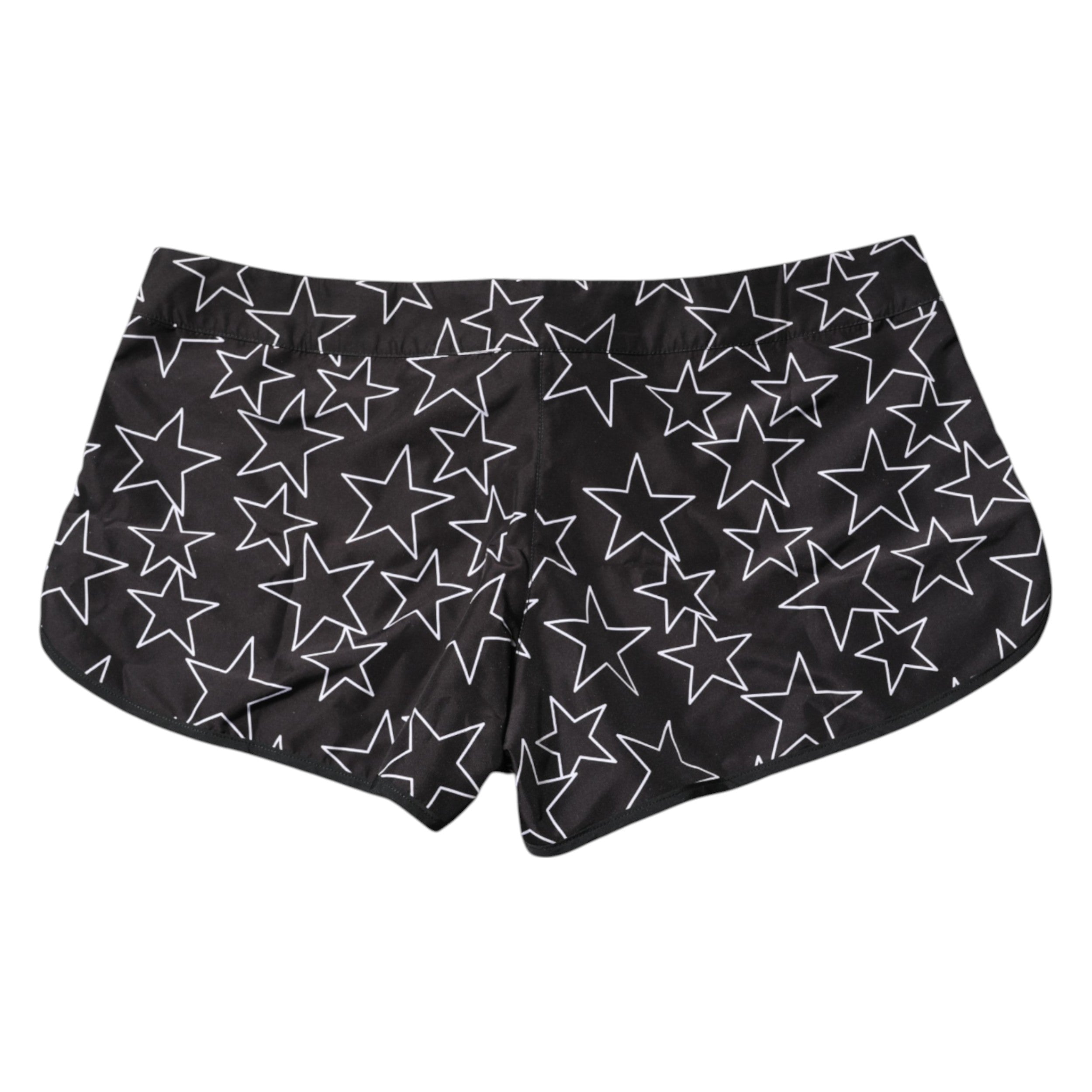 Black Star Print Beachwear Shorts Swimwear - ventzia