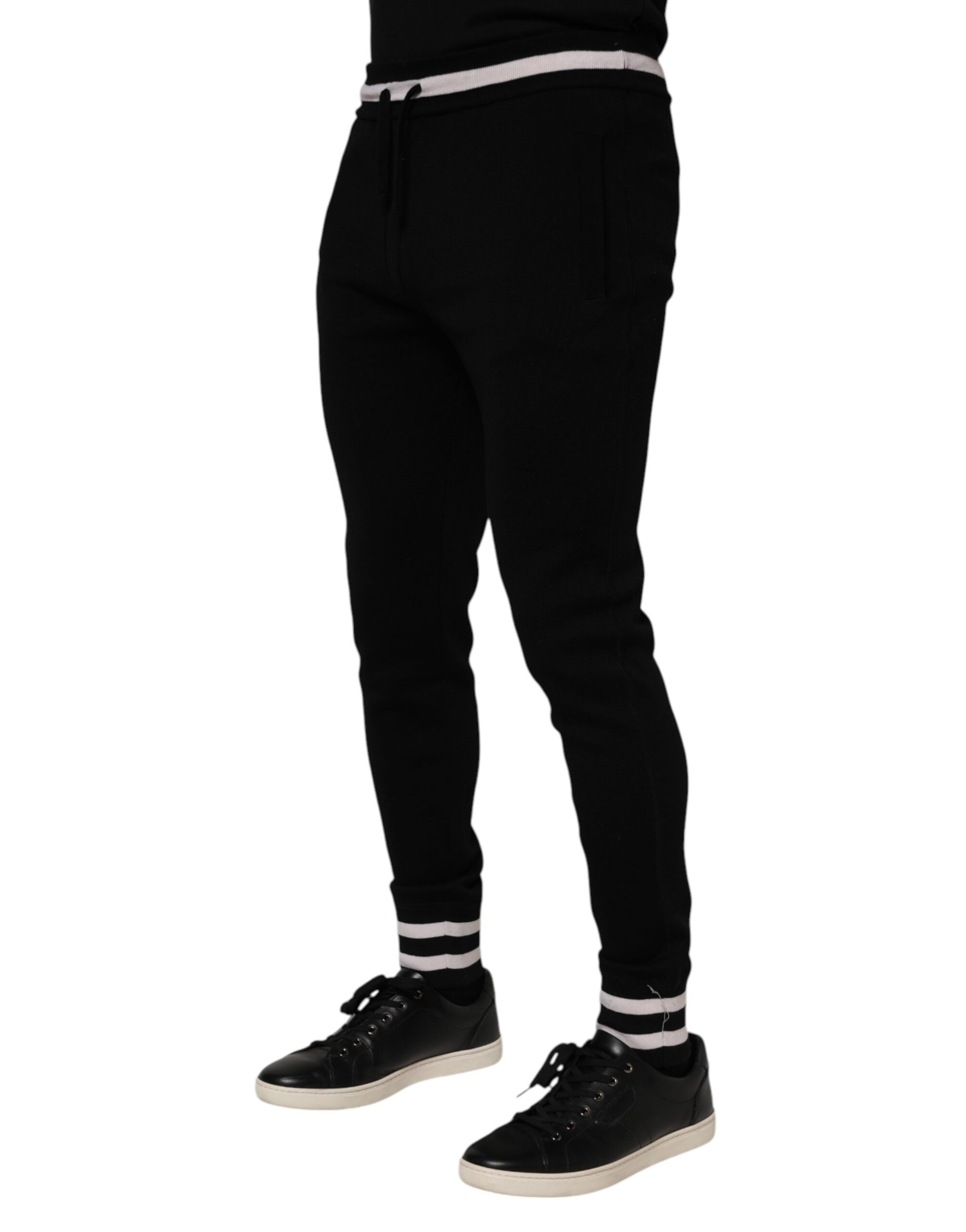 Black Cotton Men Jogger Sweatpants Pants - ventzia