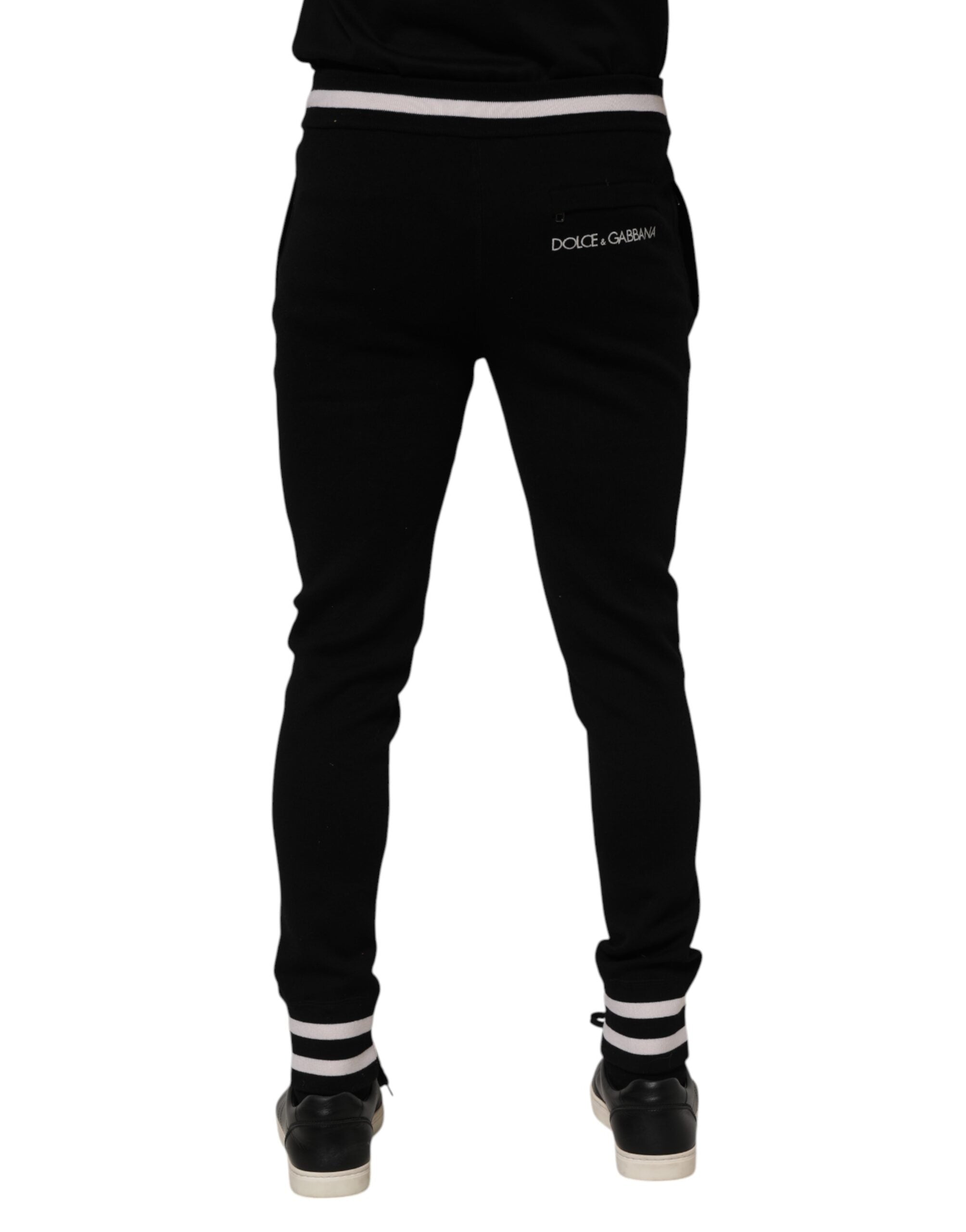 Black Cotton Men Jogger Sweatpants Pants - ventzia