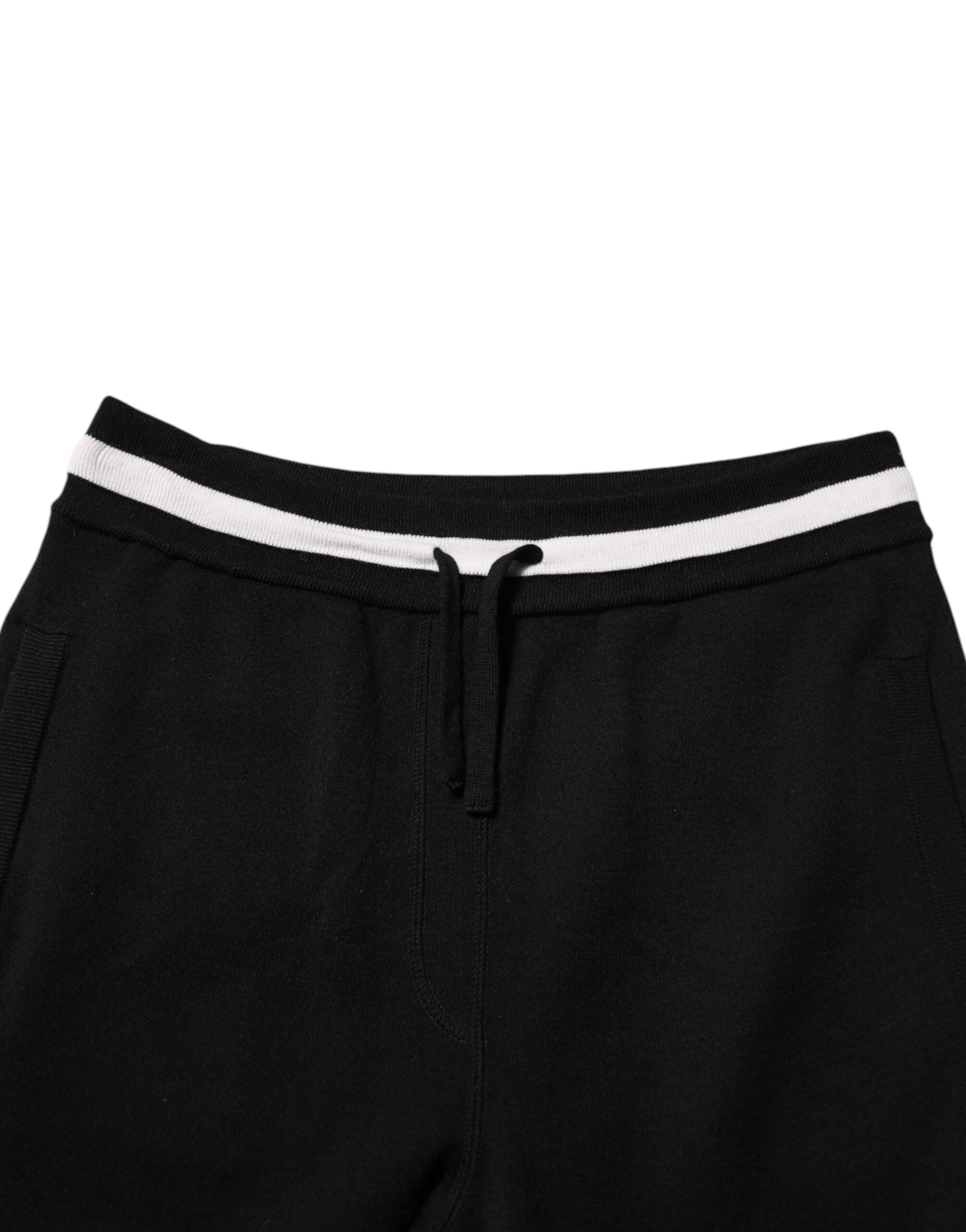 Black Cotton Men Jogger Sweatpants Pants - ventzia