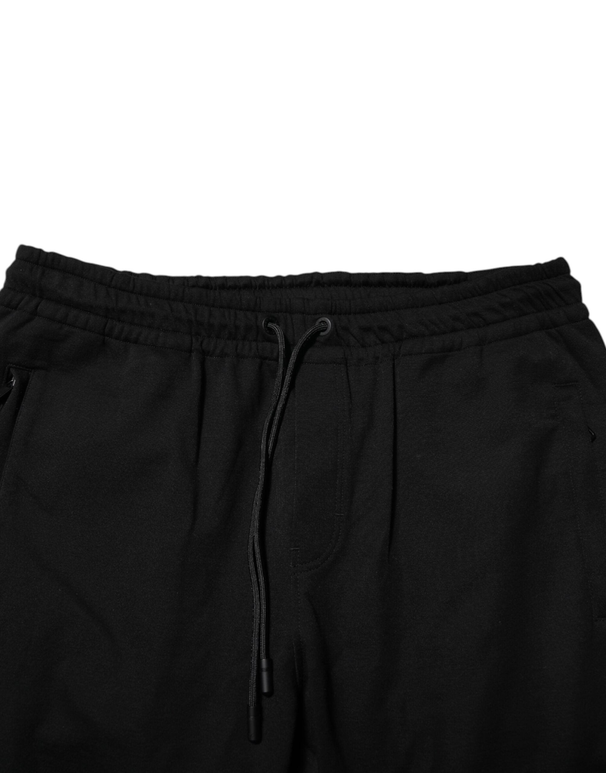 Black Cotton Men Jogger Sweatpants Pants - ventzia