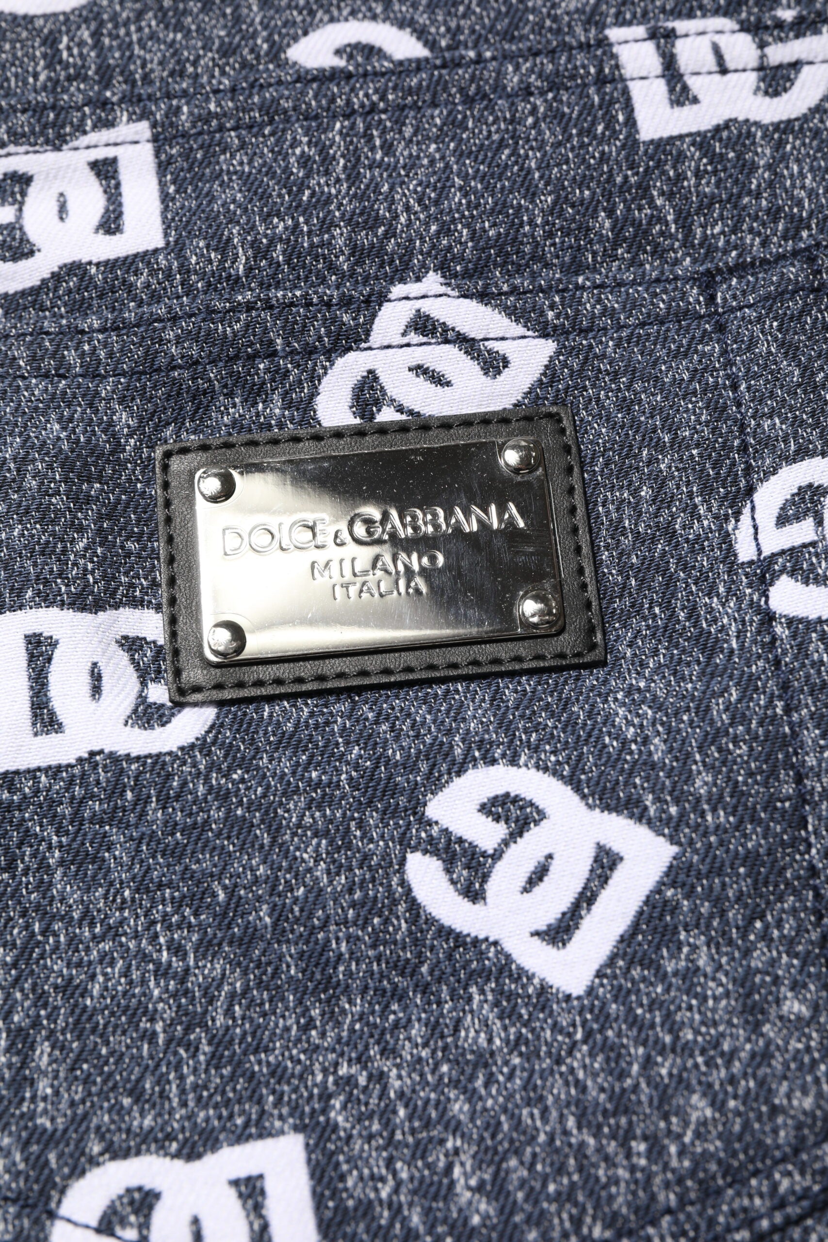 Dark Gray Logo Cotton Skinny Slim Denim Jeans - ventzia