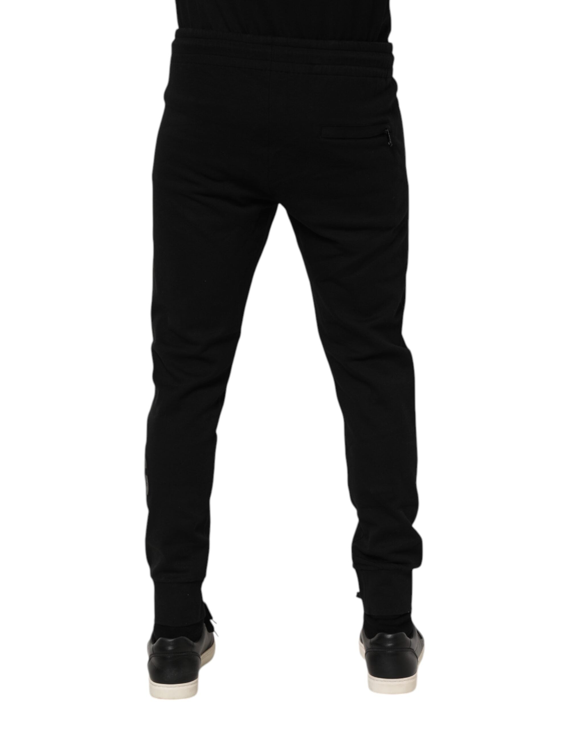 Black Cotton Men Jogger Sweatpants Pants - ventzia