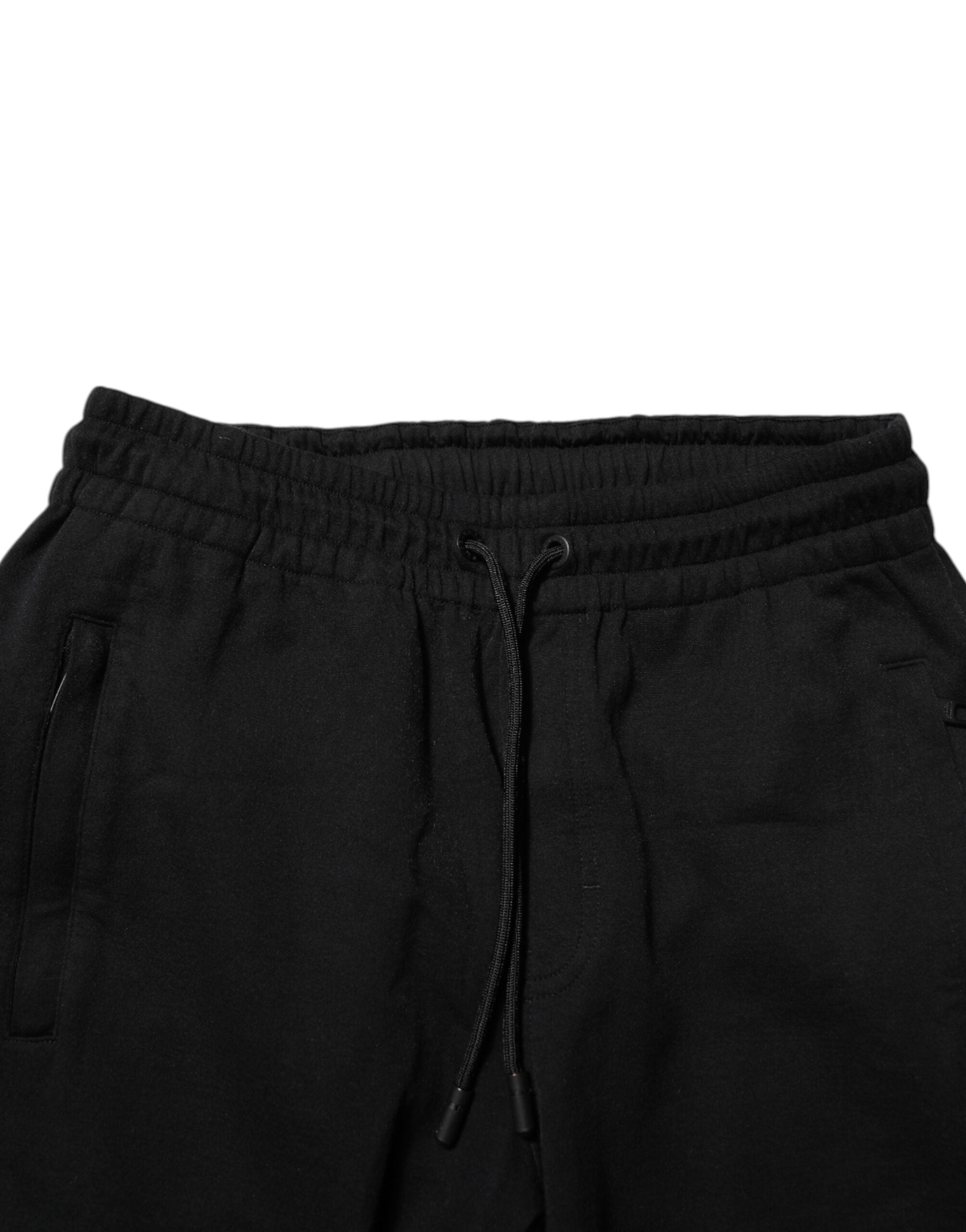 Black Cotton Men Jogger Sweatpants Pants - ventzia