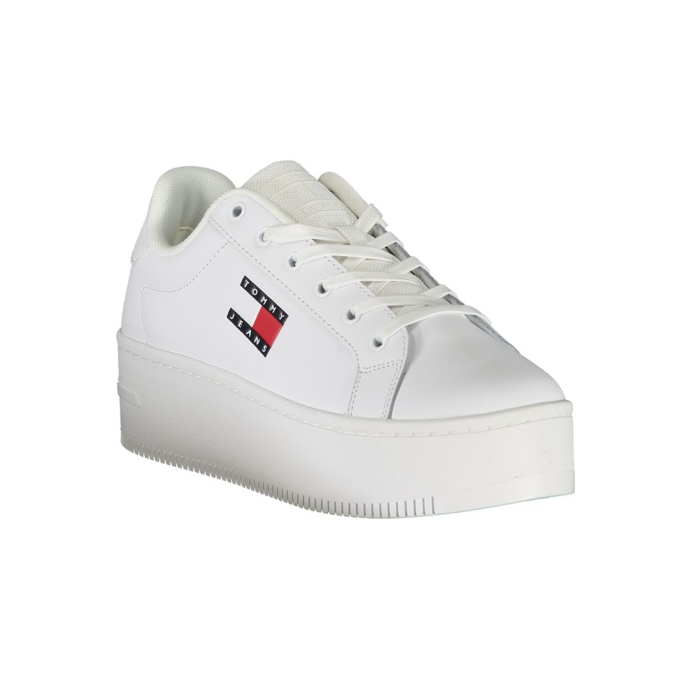 White Leather Women Sneaker - ventzia