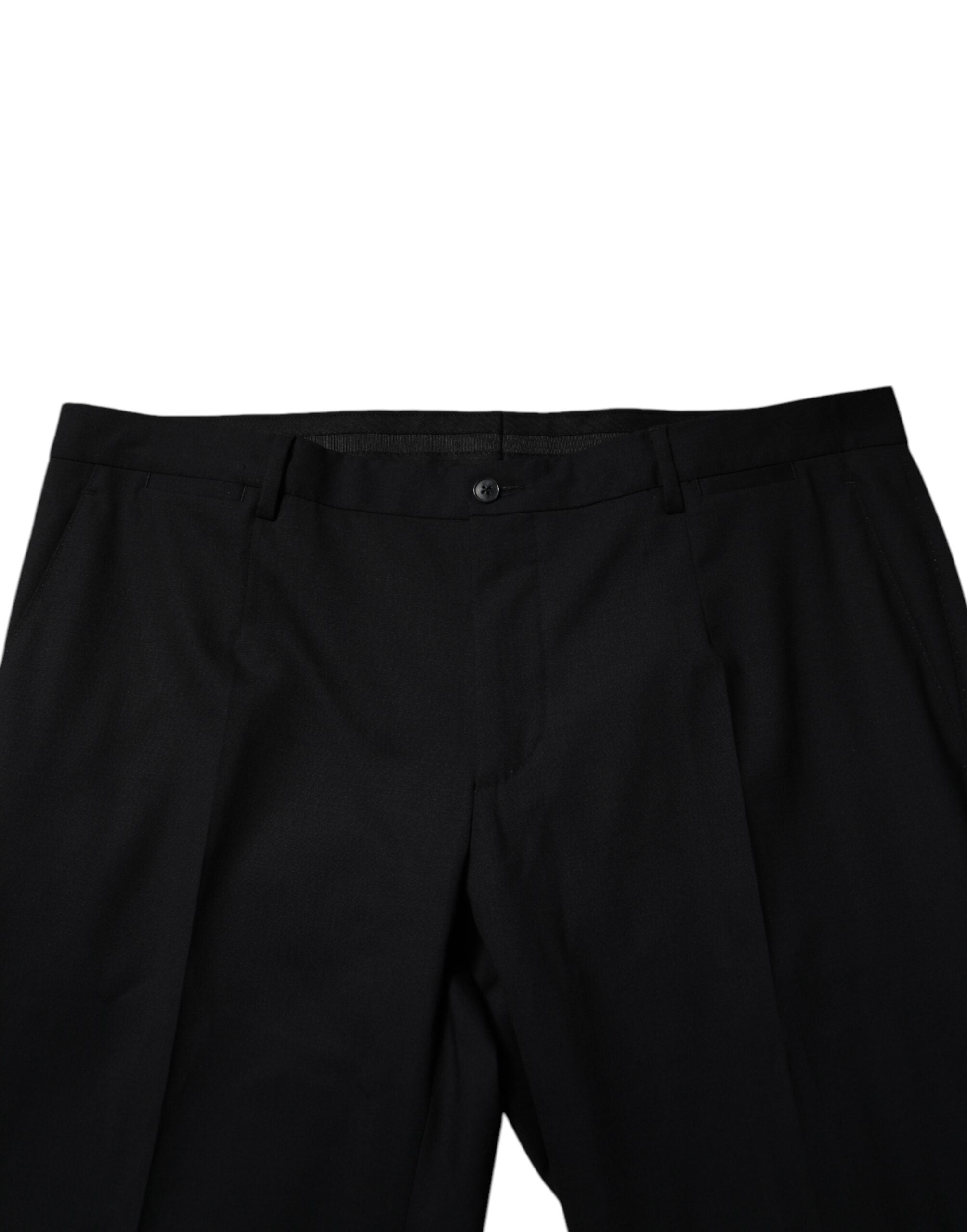 Black Wool Formal Dress Pants - ventzia