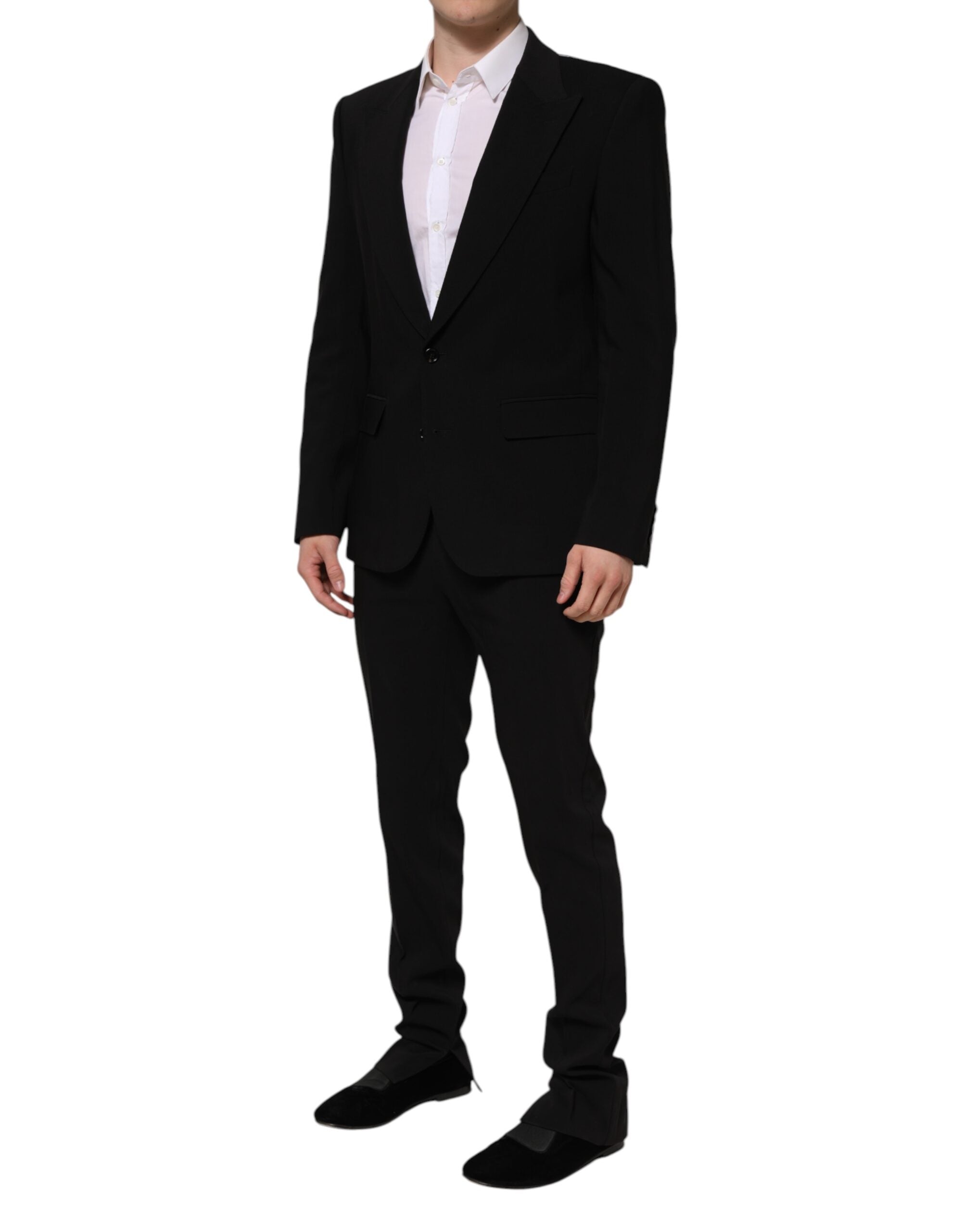 Black MARTINI Single Breasted 2 Piece Suit - ventzia