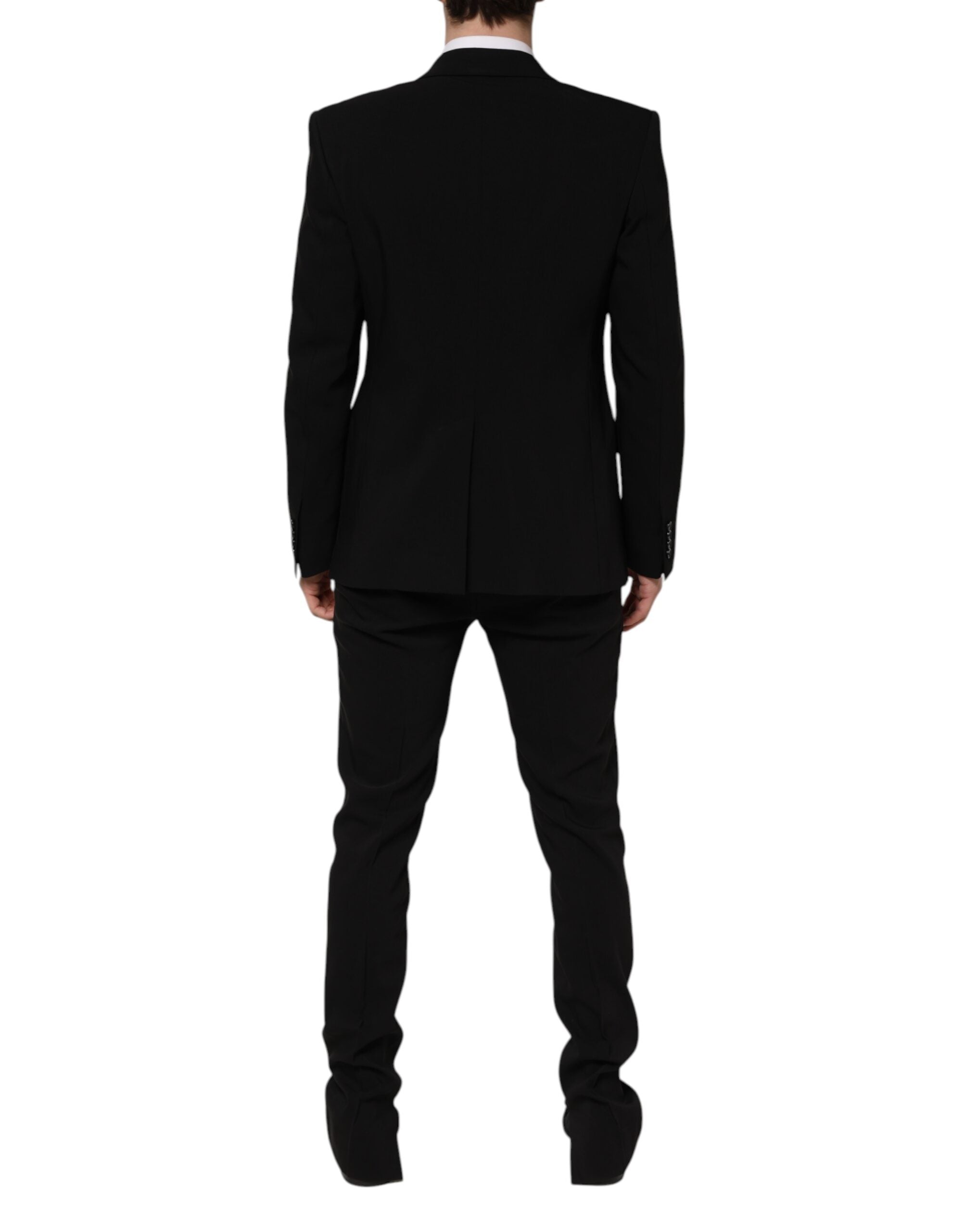 Black MARTINI Single Breasted 2 Piece Suit - ventzia