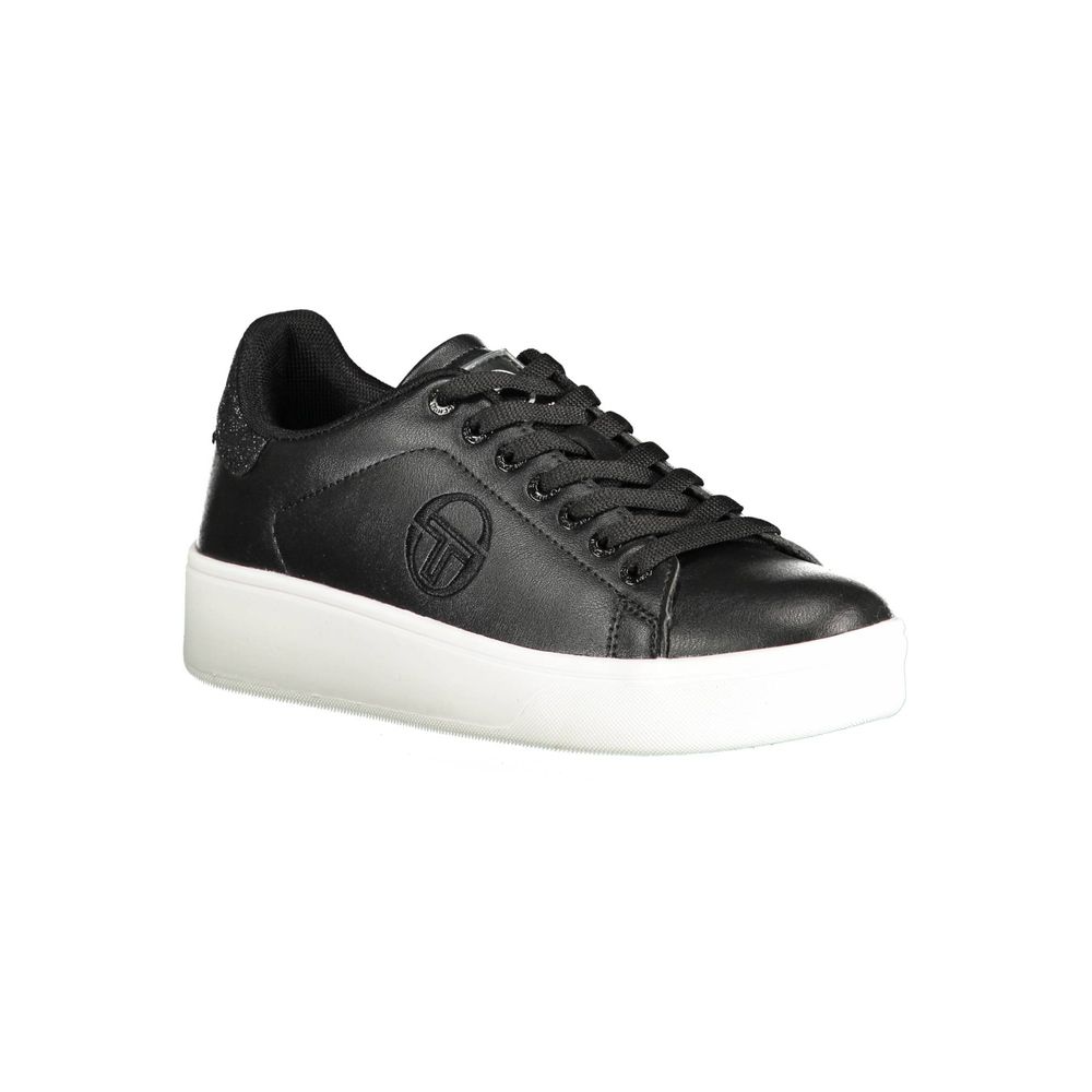 Black Polyester Sneaker - ventzia