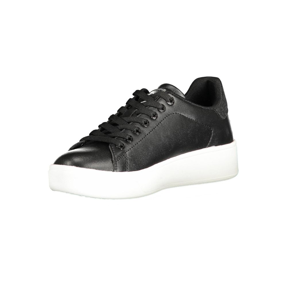 Black Polyester Sneaker - ventzia