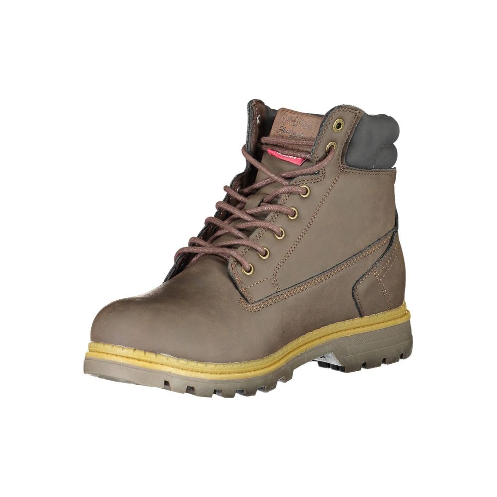 Brown Polyester Boot - ventzia