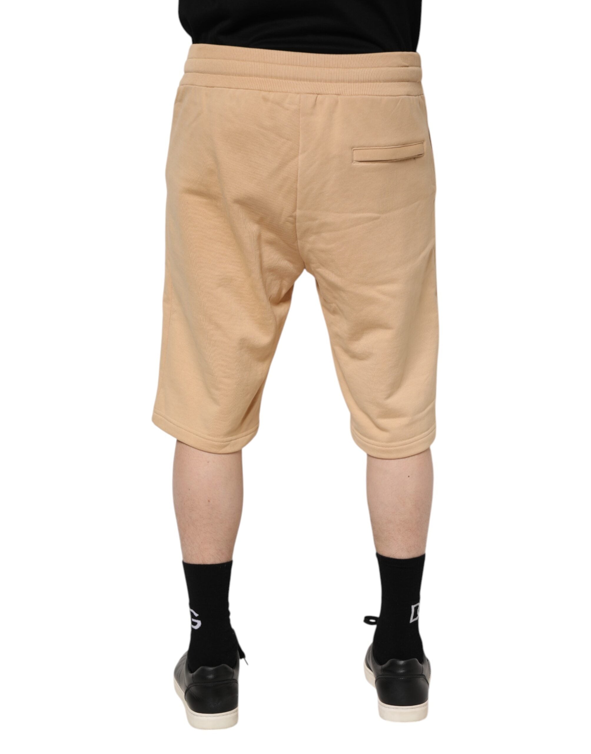Yellow Cotton Men Bermuda Sweatshorts Shorts - ventzia