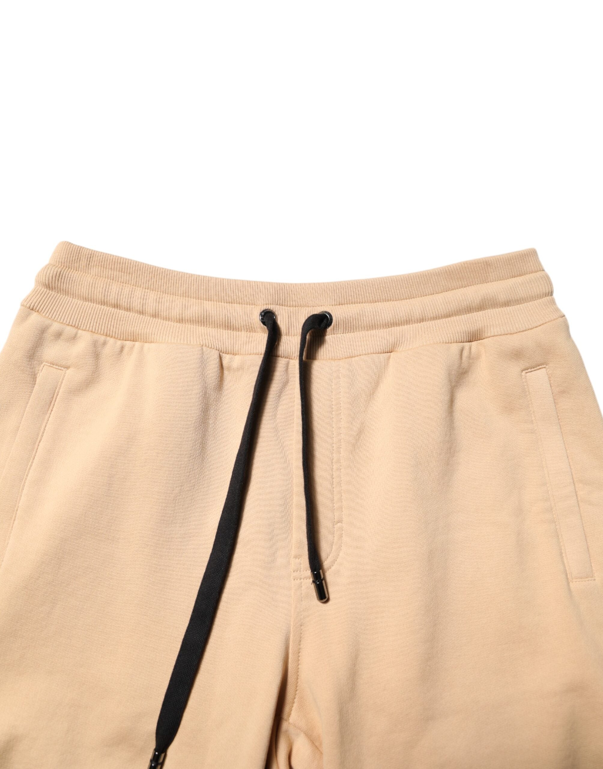 Yellow Cotton Men Bermuda Sweatshorts Shorts - ventzia