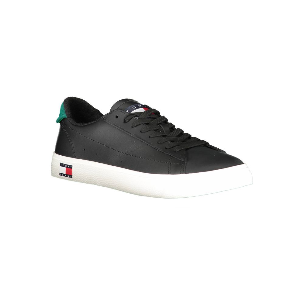 Black Polyester Sneaker - ventzia