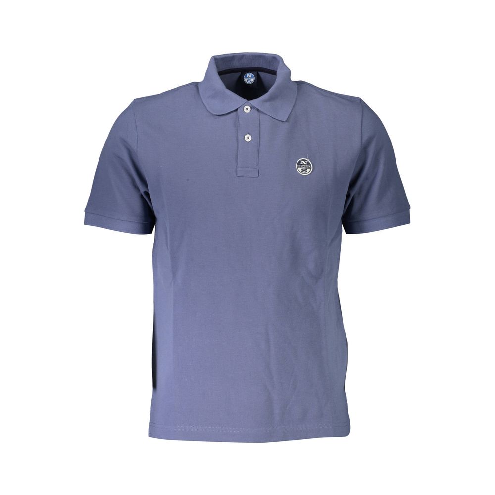 Blue Cotton Polo Shirt - ventzia