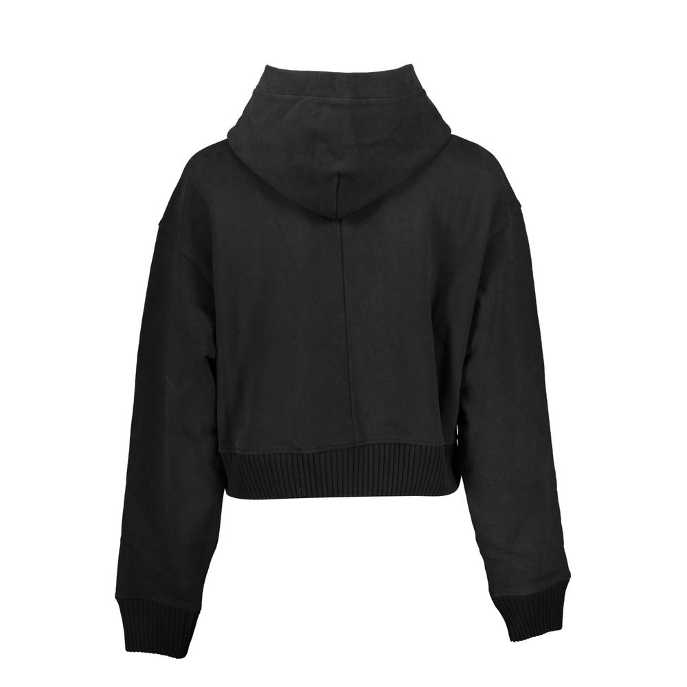 Black Cotton Women's Sweatshirt - ventzia