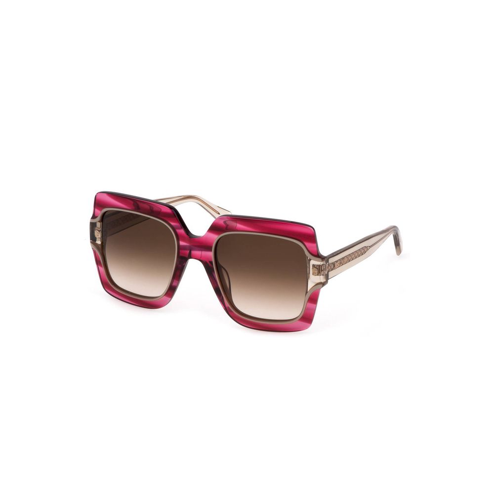 Red Plastic Women Sunglass - ventzia