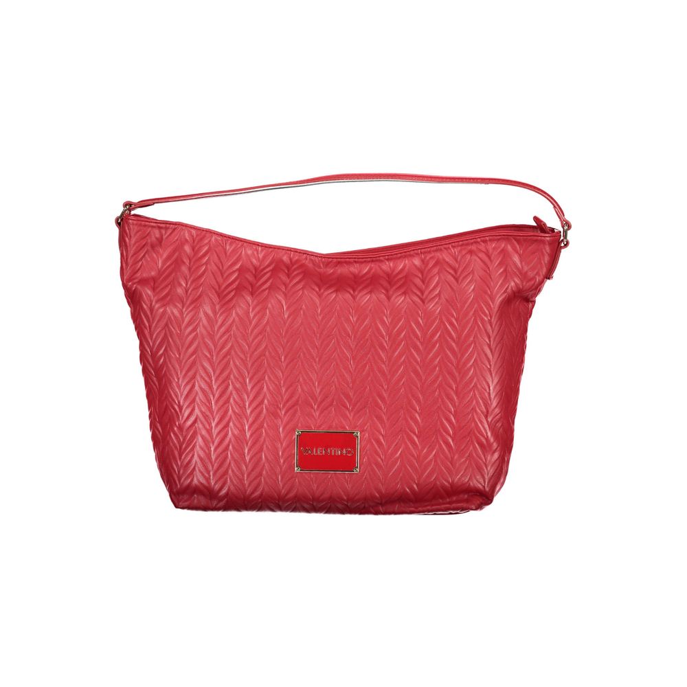 Rosso Polyurethane Women Handbag - ventzia
