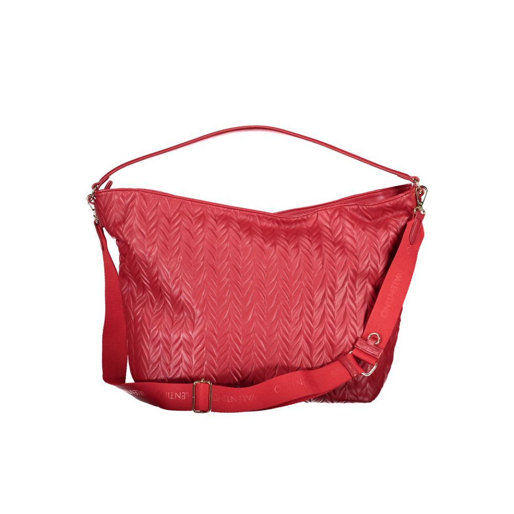 Rosso Polyurethane Women Handbag - ventzia
