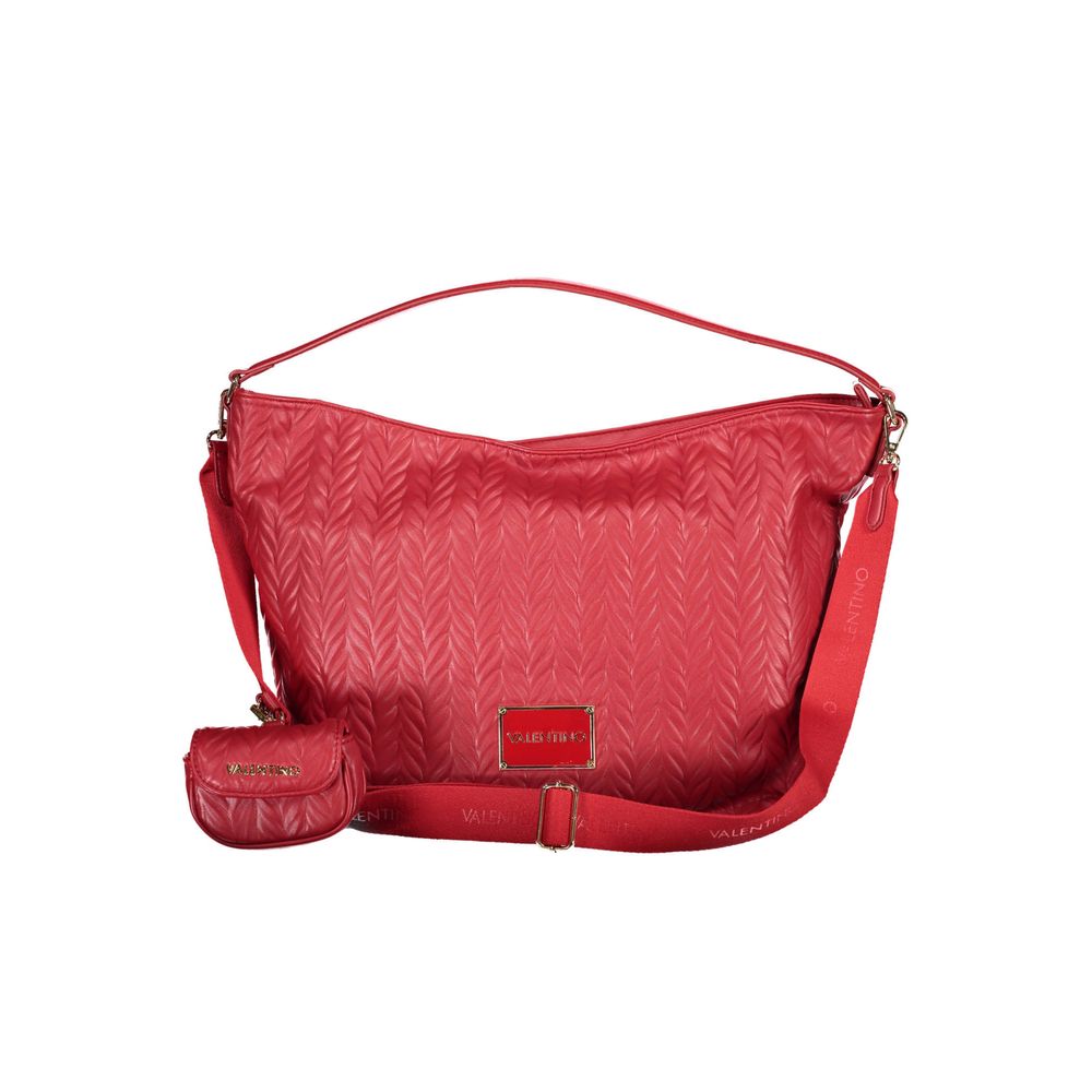 Rosso Polyurethane Women Handbag - ventzia