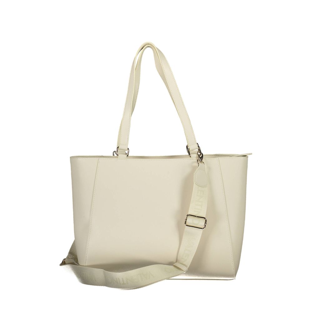 Beige Polyurethane Women Handbag - ventzia