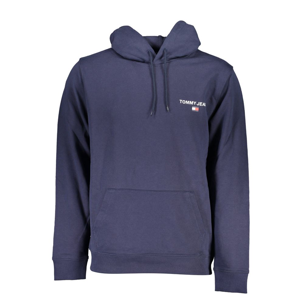 Blue Cotton Men Hoodie - ventzia