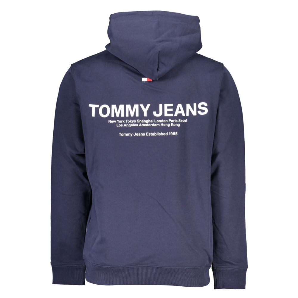Blue Cotton Men Hoodie - ventzia