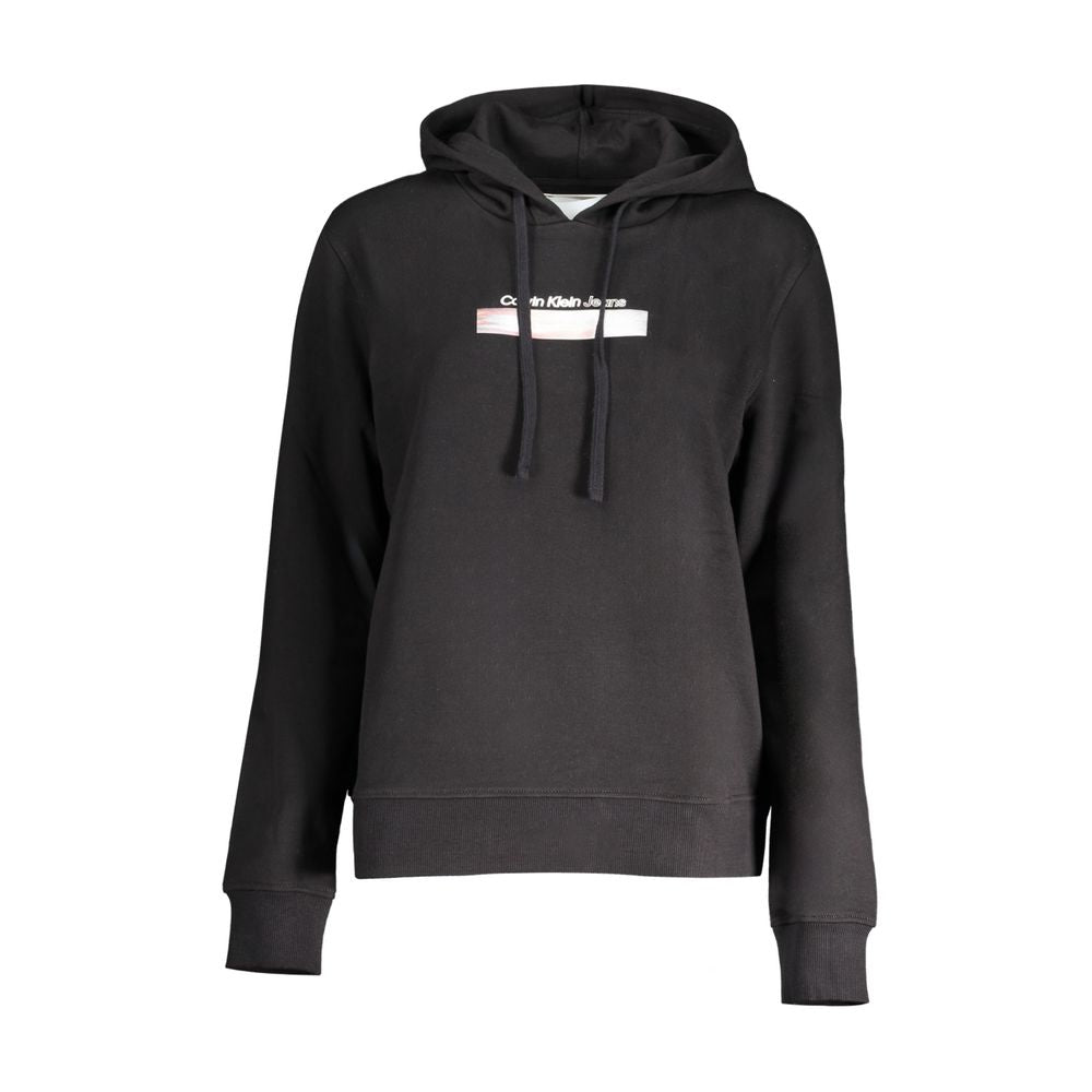 Black Cotton Women's Sweatshirt - ventzia