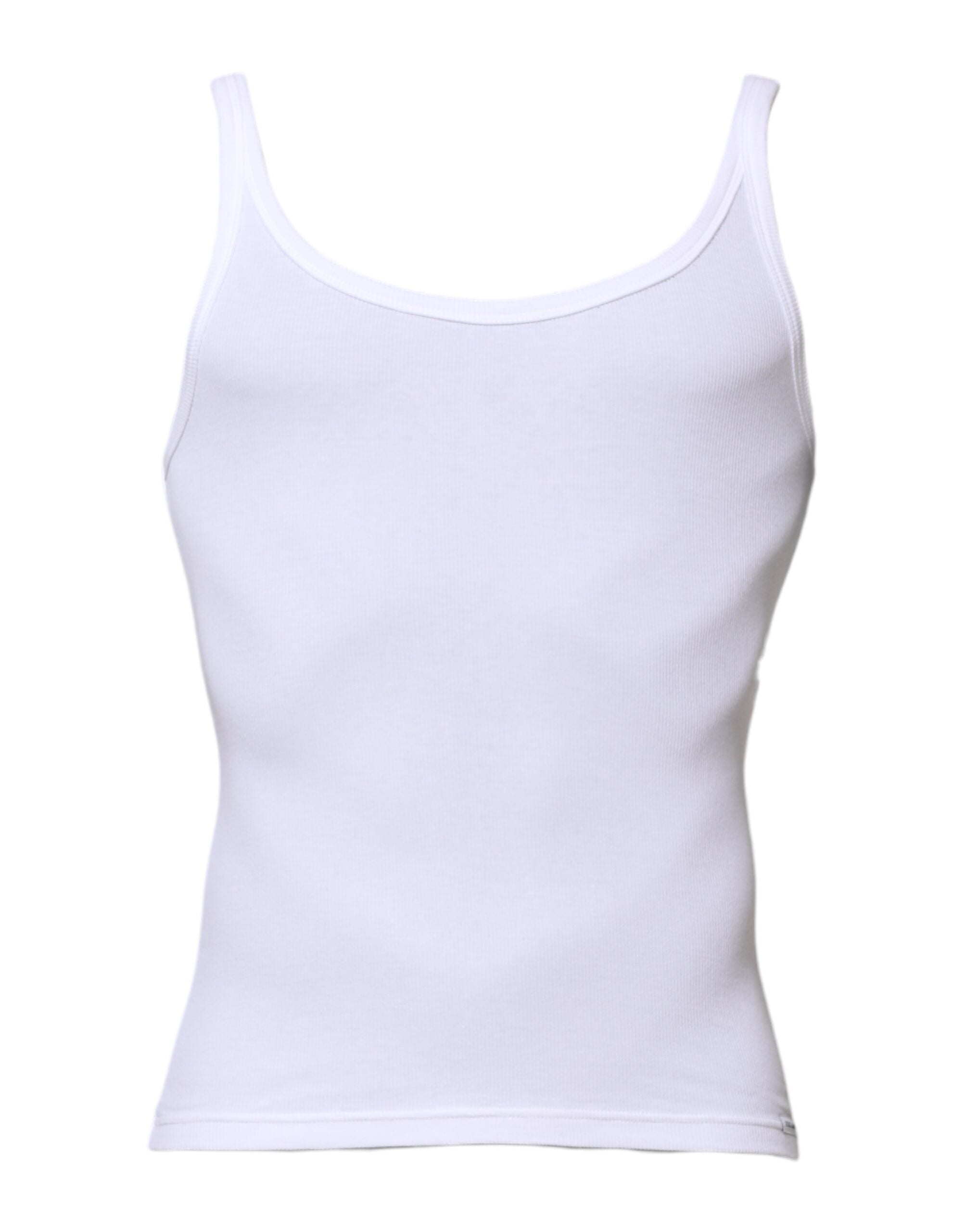 White Sleeveless Round Neck Men Tank T-shirt - ventzia