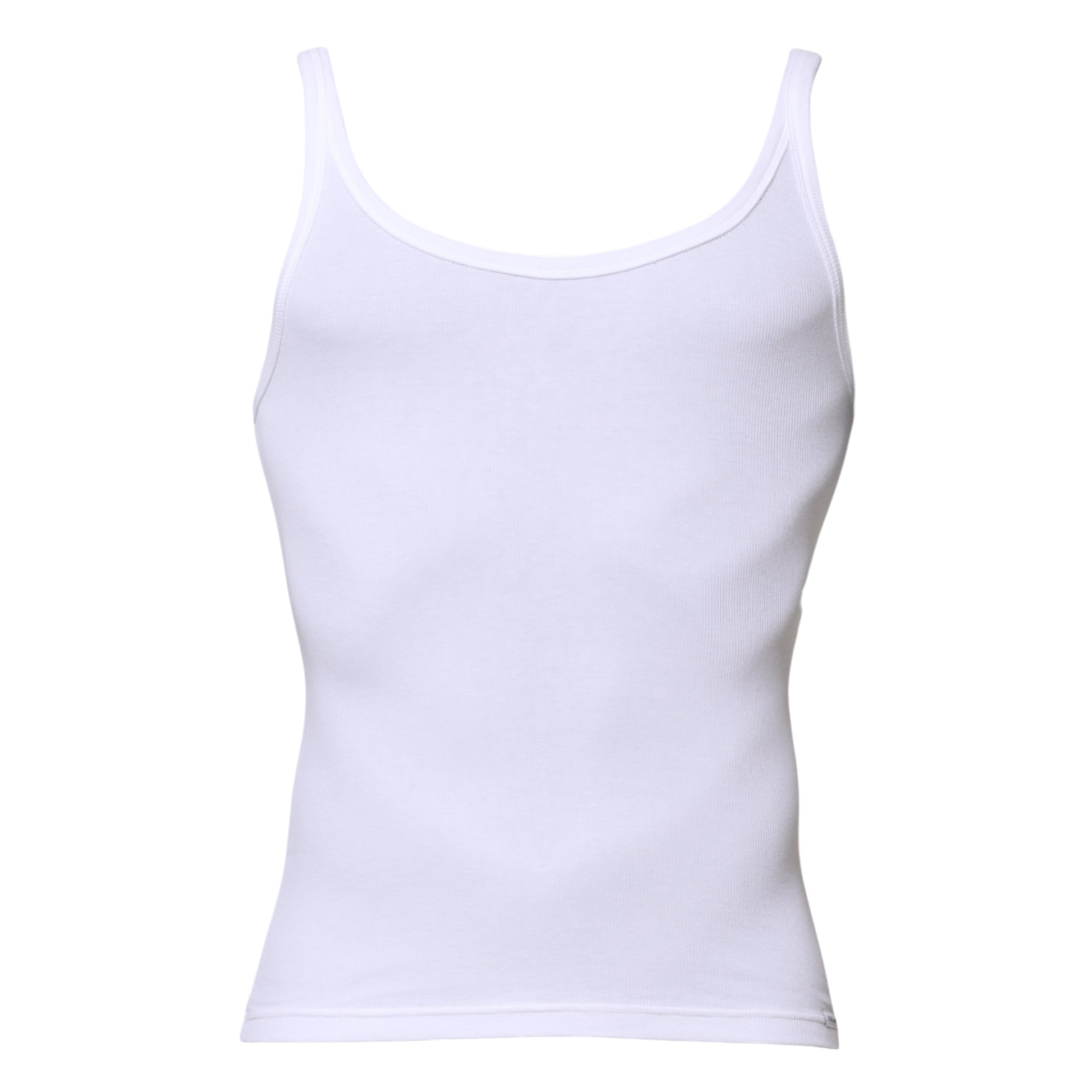 White Sleeveless Round Neck Men Tank T-shirt - ventzia