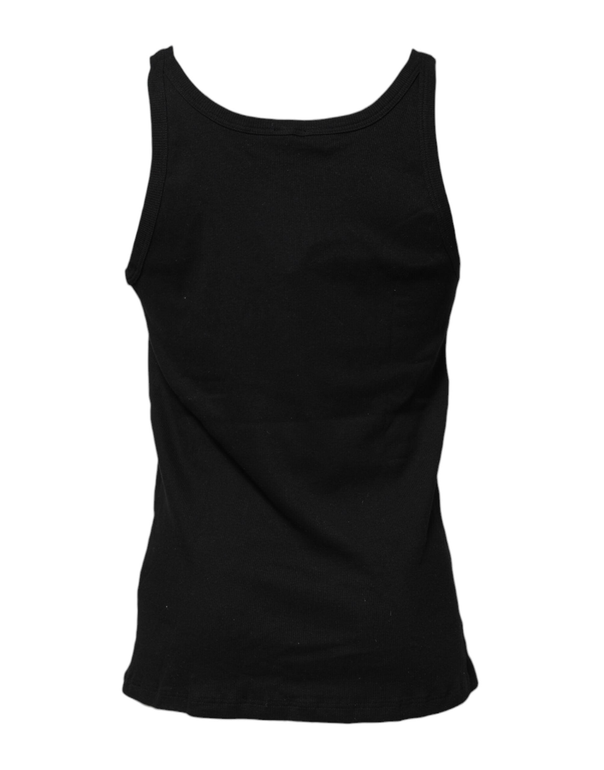 Black Cotton Sleeveless Underwear Tank T-shirt - ventzia
