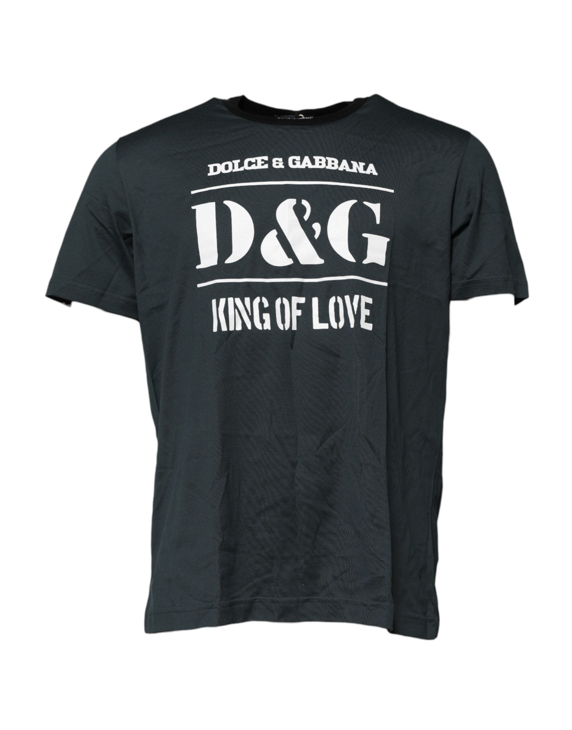 Black Cotton Printed Short Sleeves T-shirt
