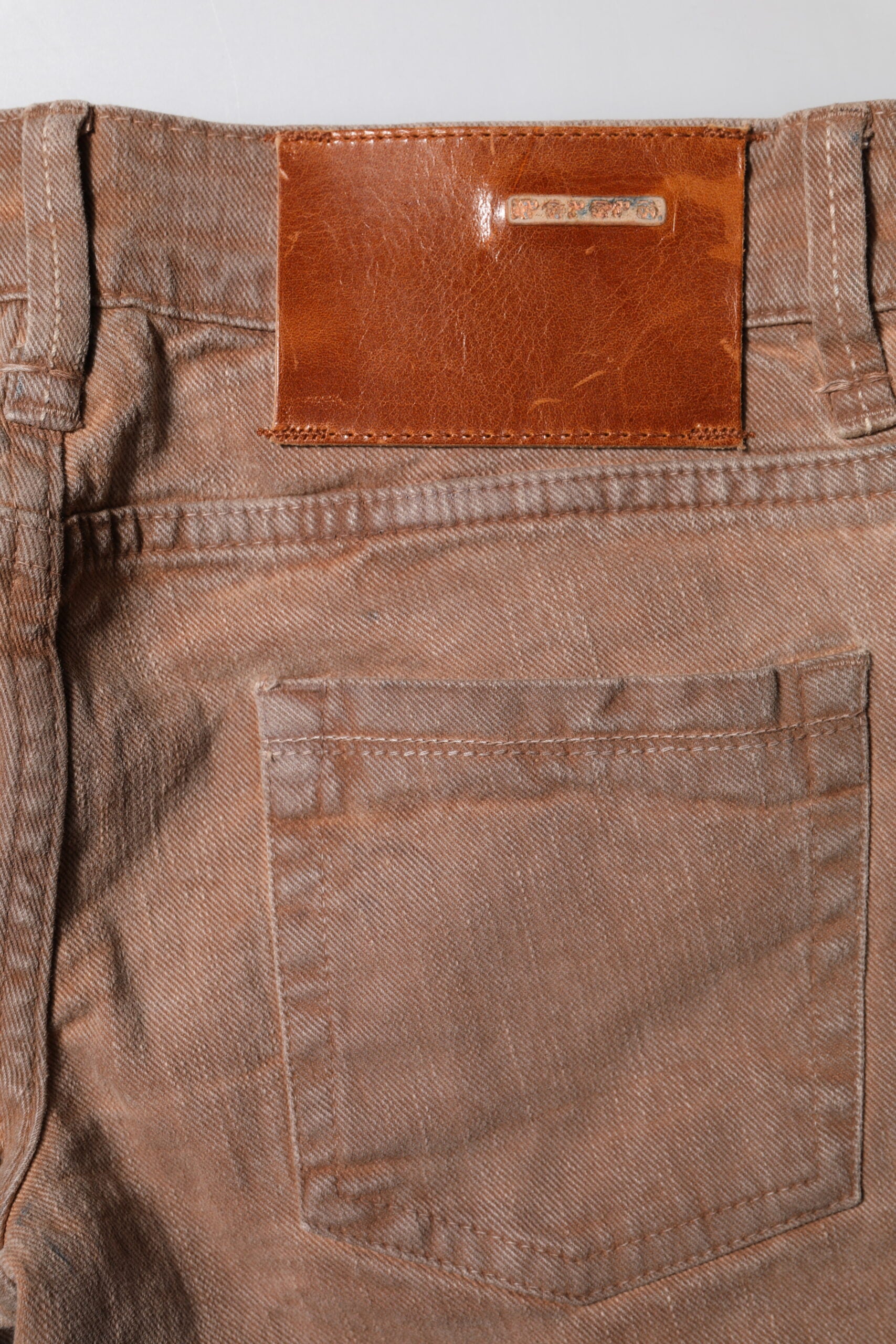 Brown Cotton Slim Fit Denim Low Waist Jeans - ventzia