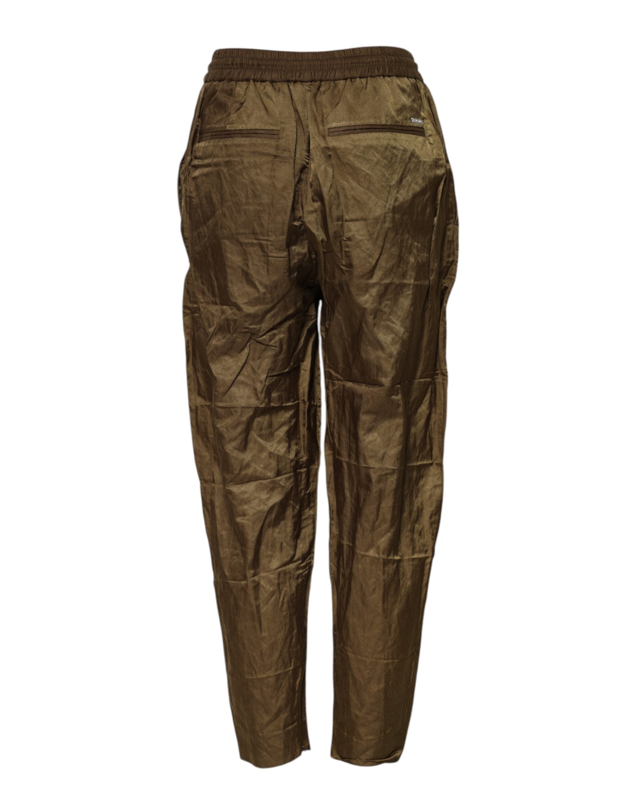 Brown Mid Waisted Women Sweatpants Pants - ventzia