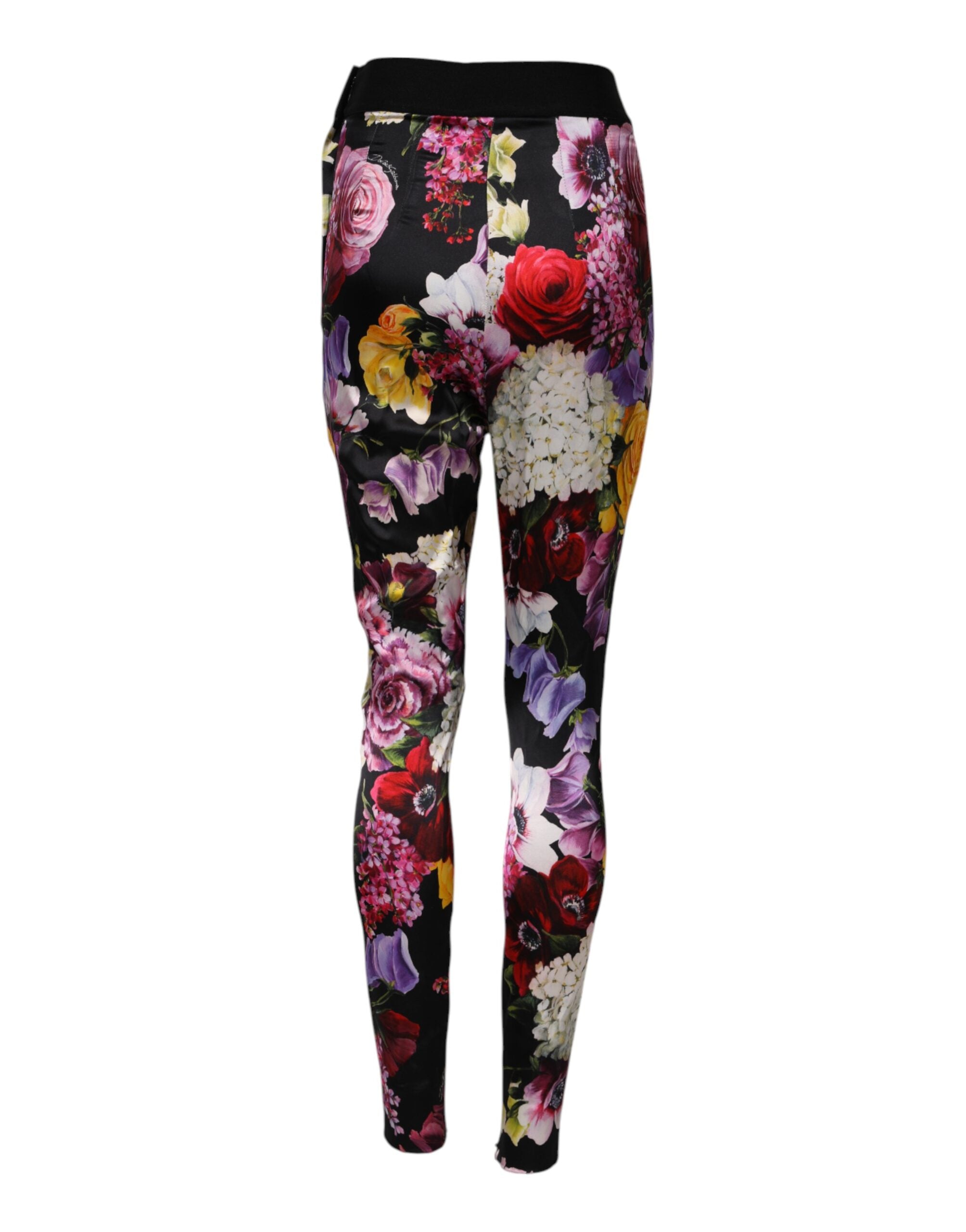 Multicolor Floral Legging Stretch Waist Pants - ventzia