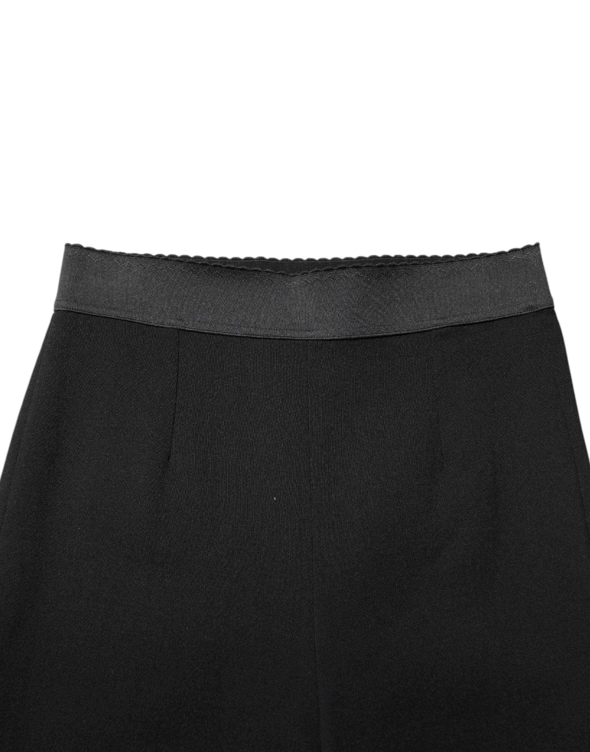 Black Wool Leggings Stretch Pants - ventzia