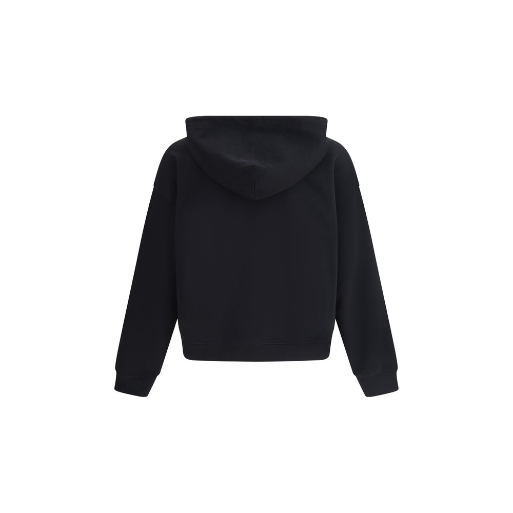 Black Cotton Sweatshirt - ventzia