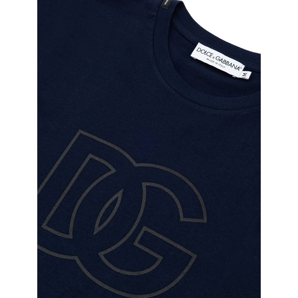 Blue Cotton T-Shirt - ventzia