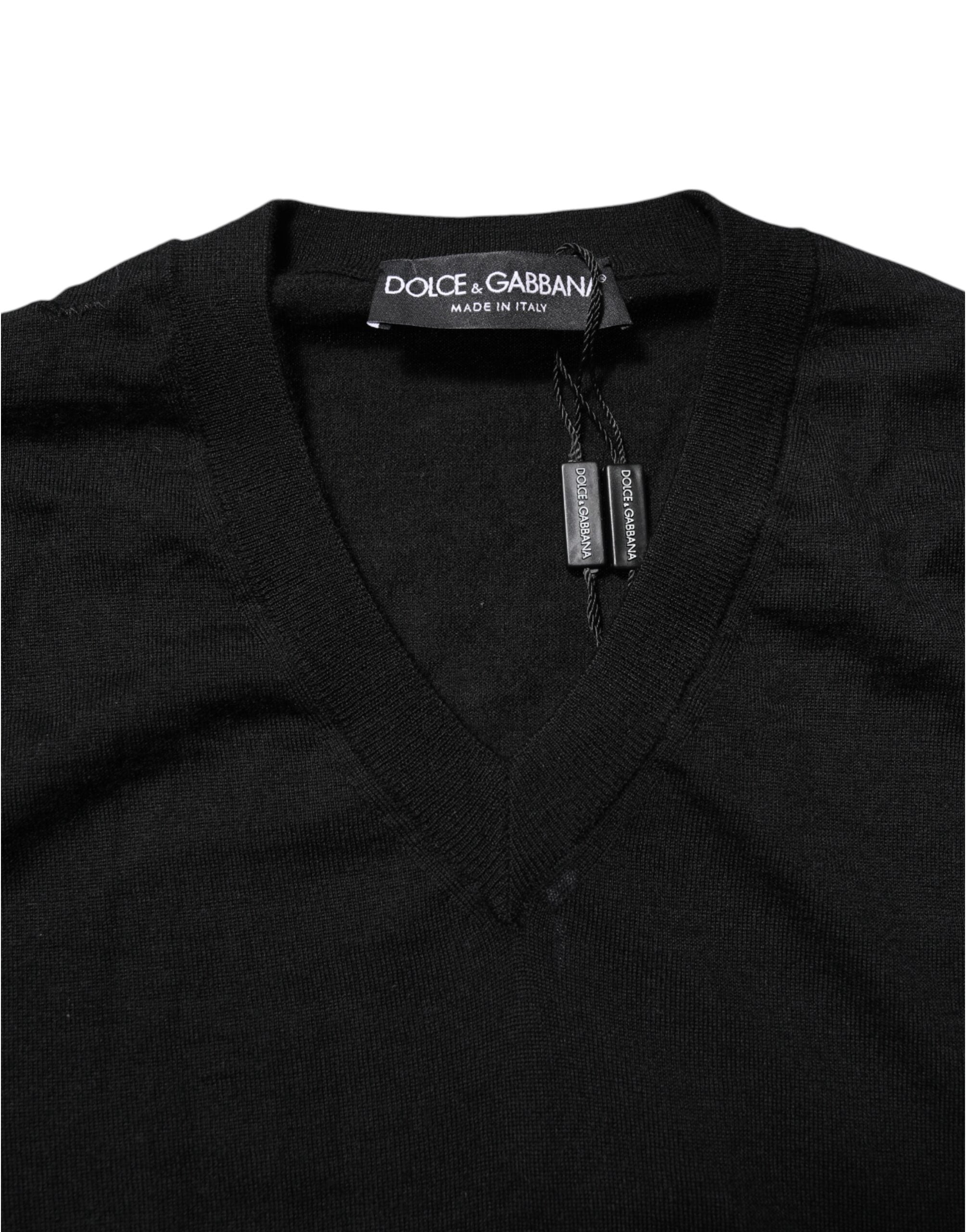 Dark Gray Embroidered Logo Pullover Sweater - ventzia
