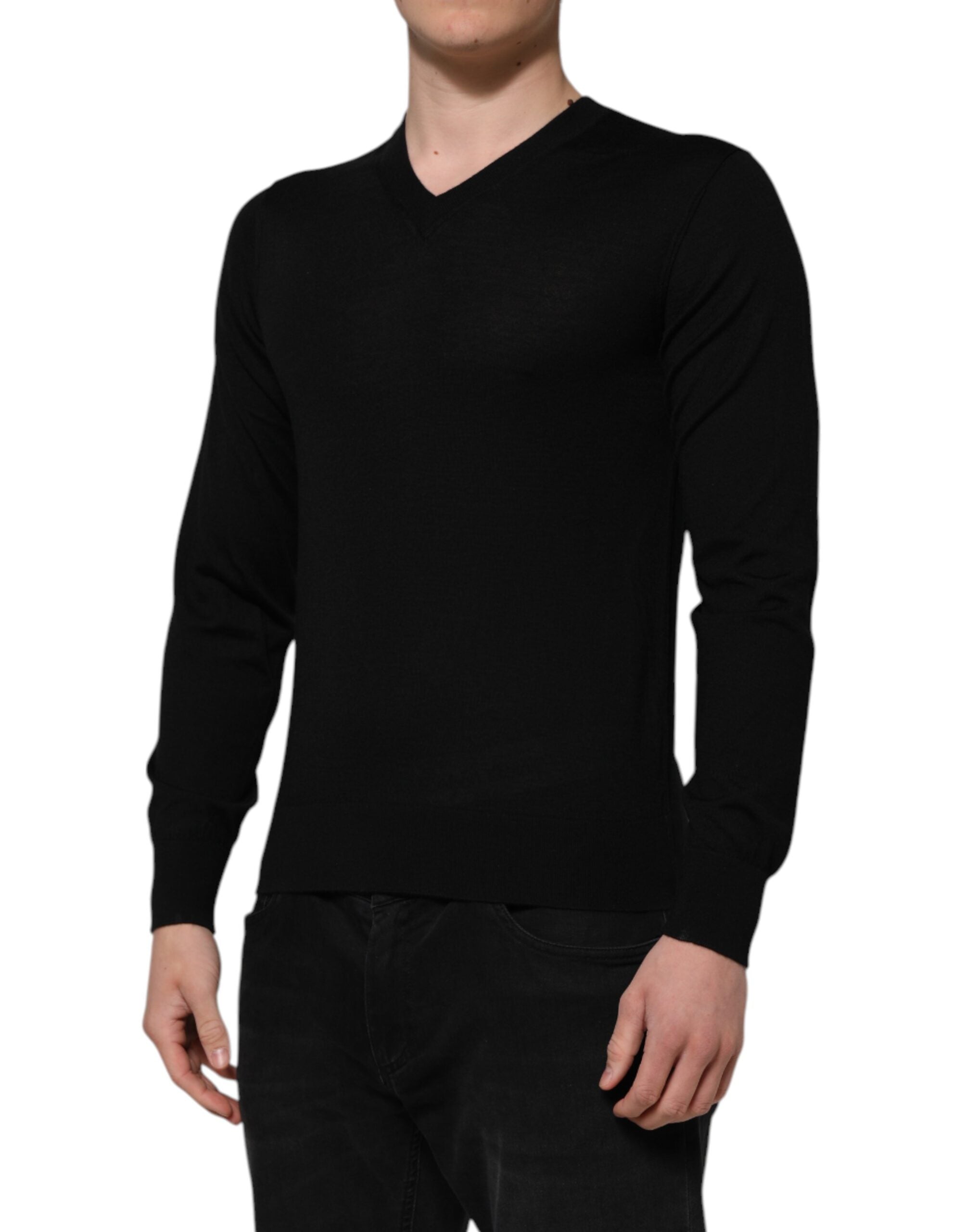 Dark Gray Embroidered Logo Pullover Sweater - ventzia