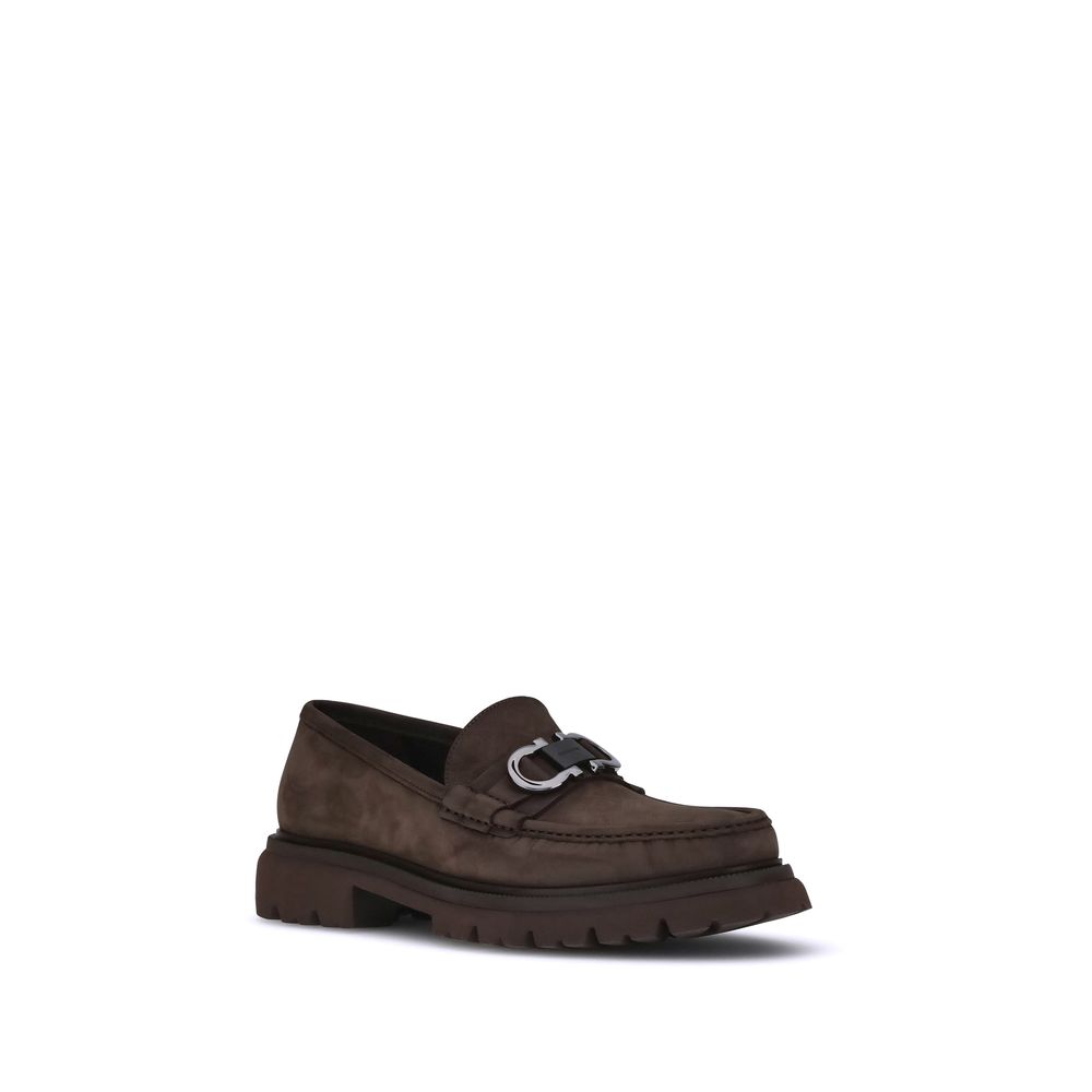 Brown Calf Leather Bos Taurus Slip-On Loafers - ventzia